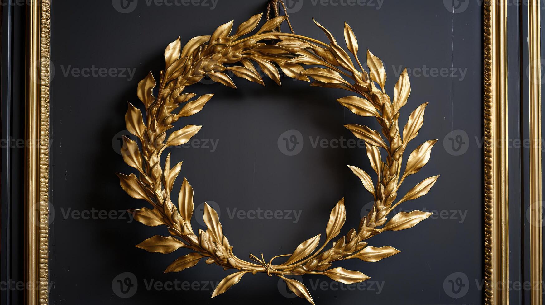 intricate gold laurel photo