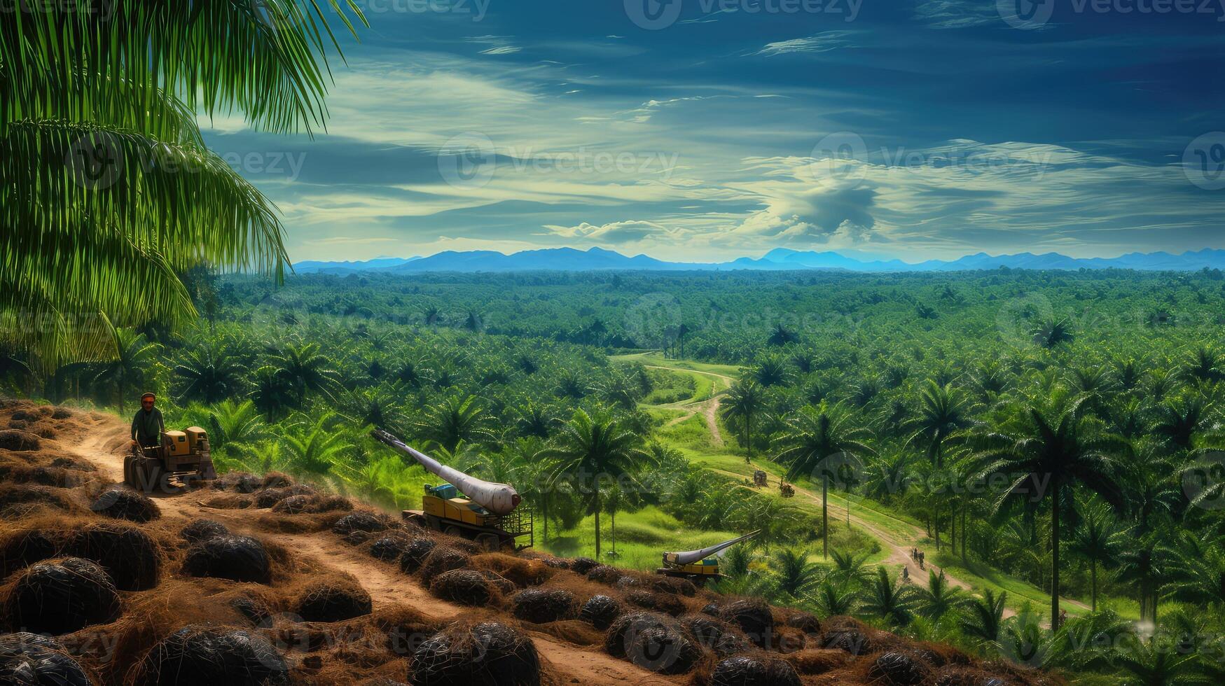 fruits palm oil harvest photo