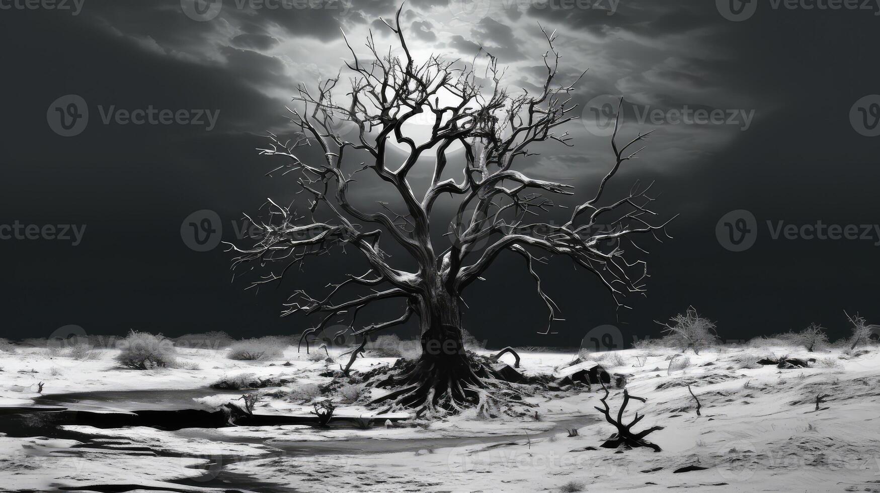 landscape bare tree illustration photo