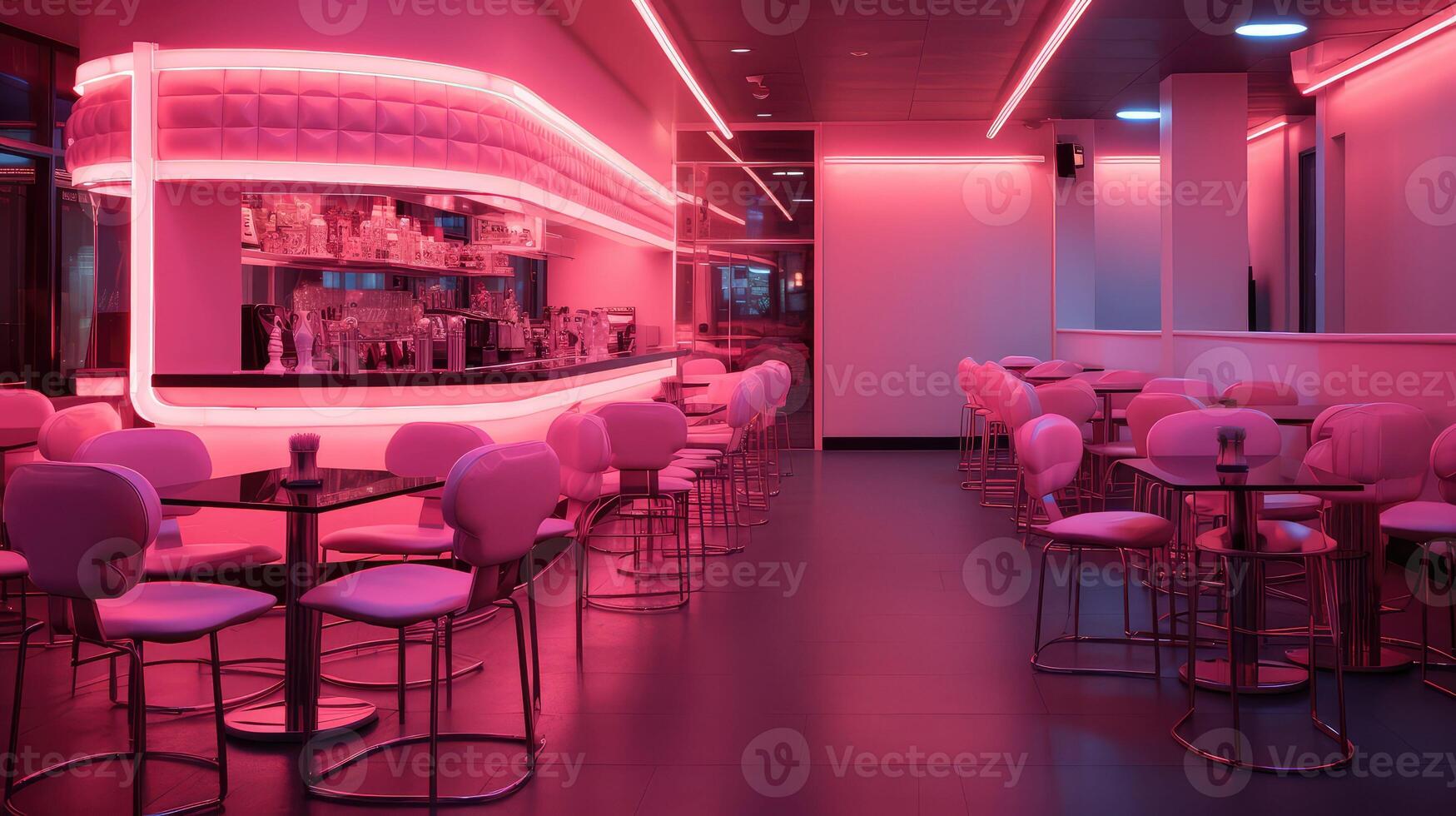 trendy pink neon lights photo