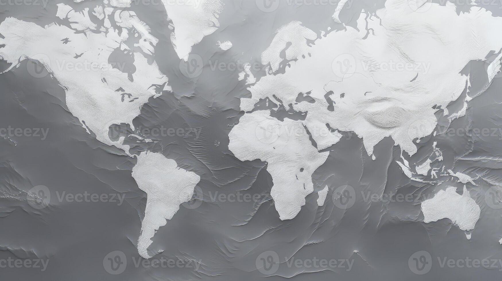 continents world map grey photo