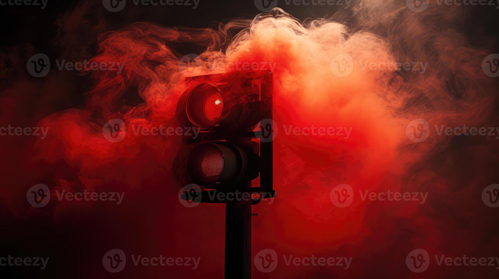 close red light smoke photo