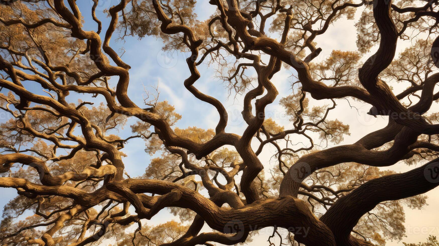 twisted abstract oak tree photo