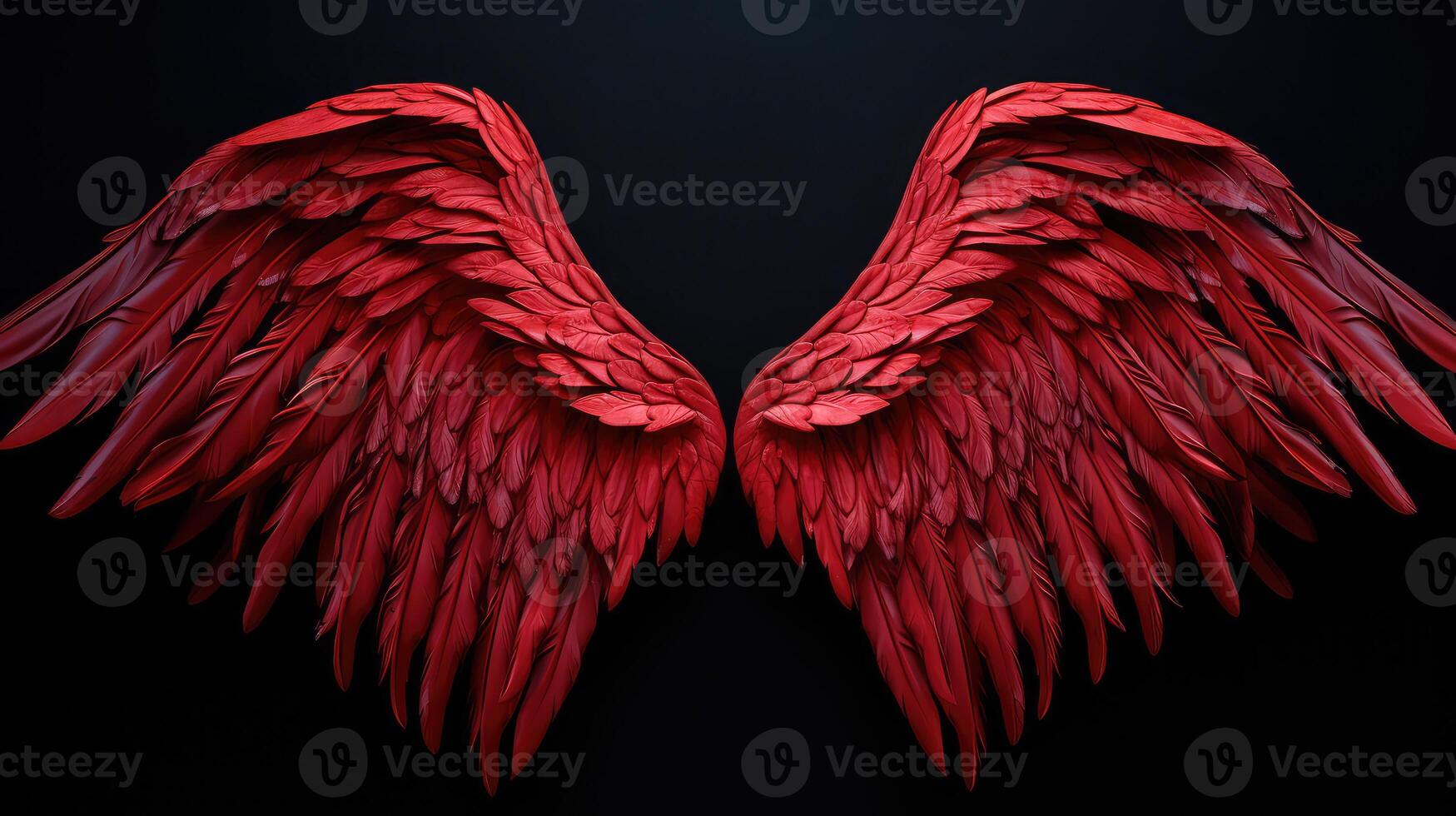 vibrant angel red wings photo