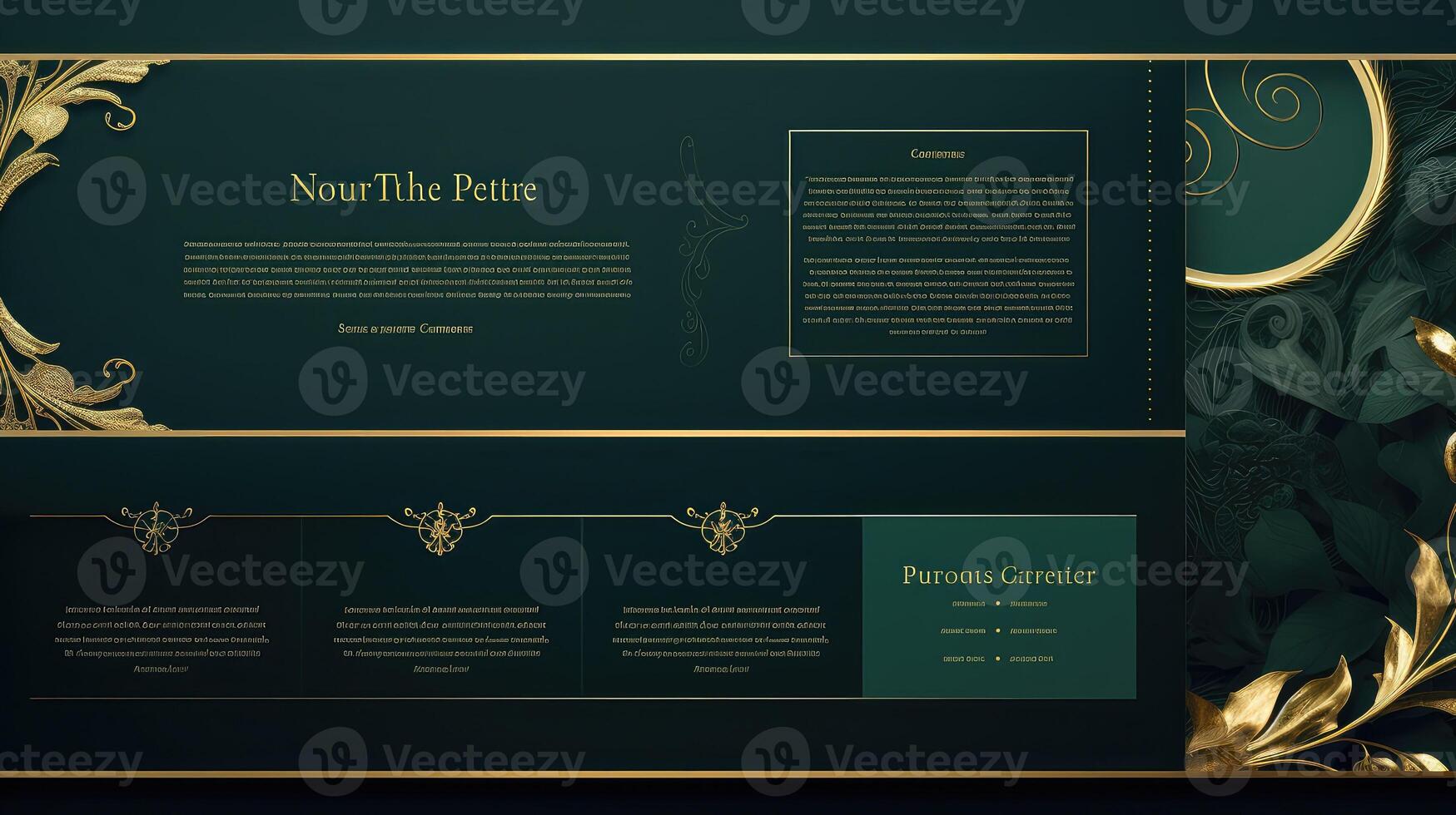 forest presentation template green photo