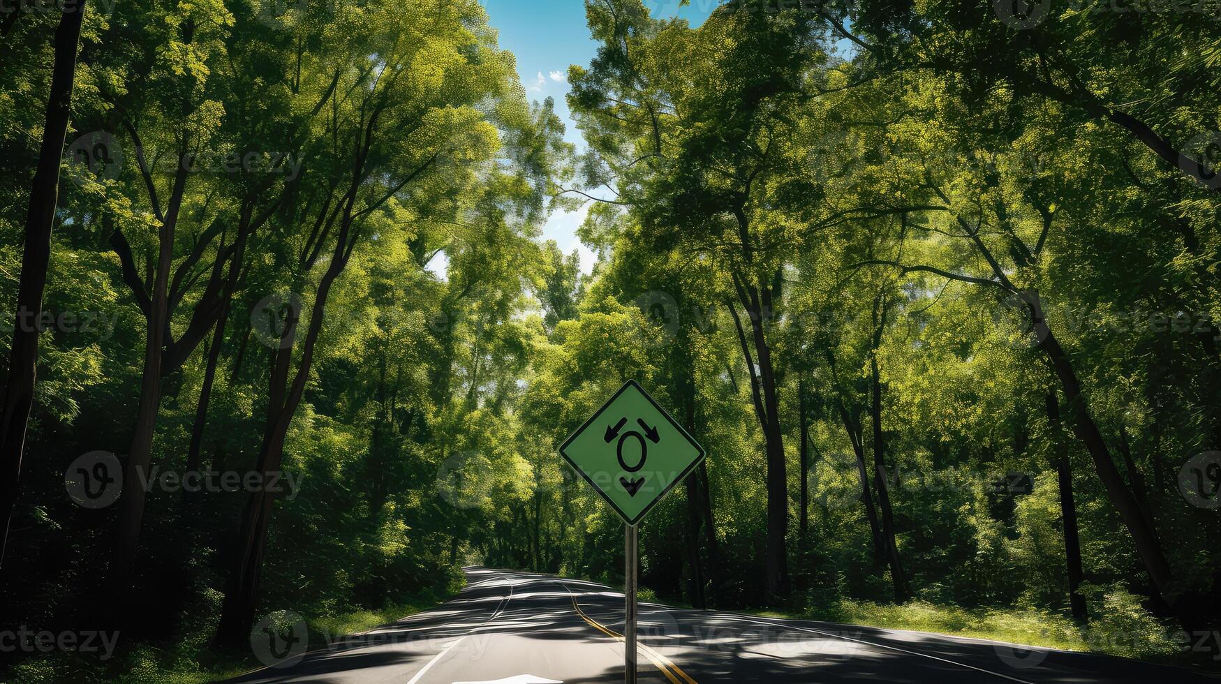left arrow road sign photo