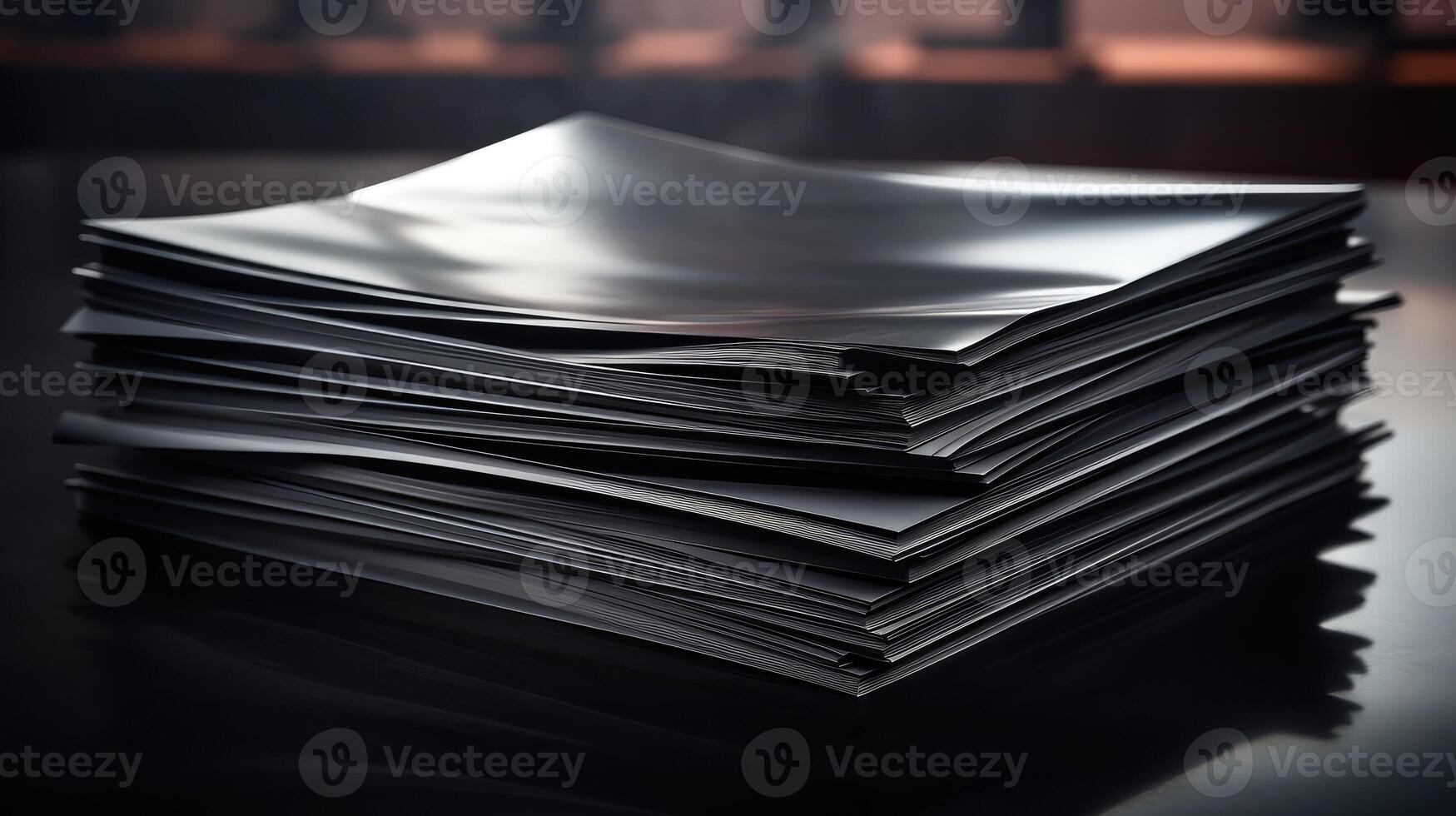 sheets shiny black paper photo