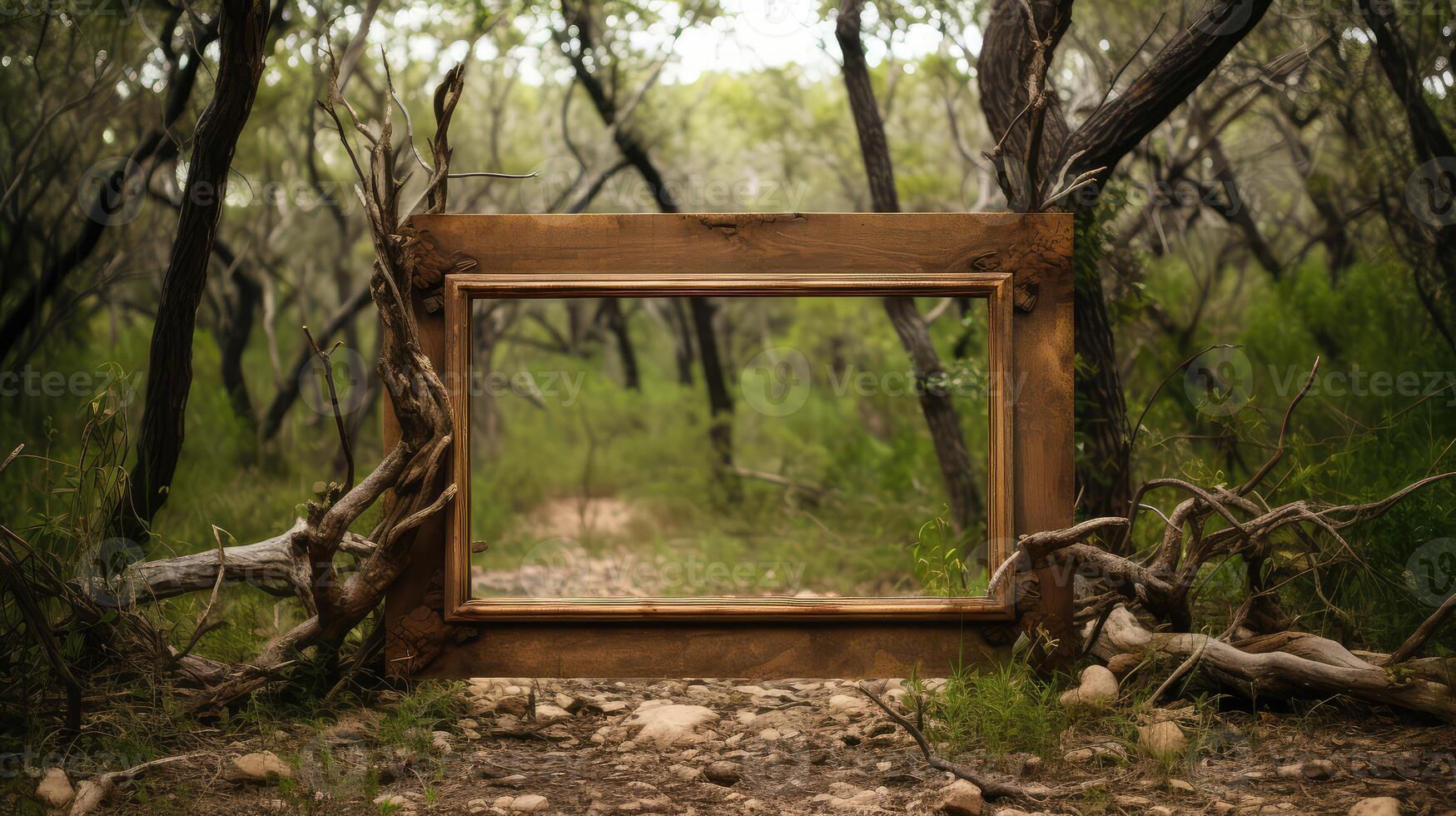 forest wood sign frame photo