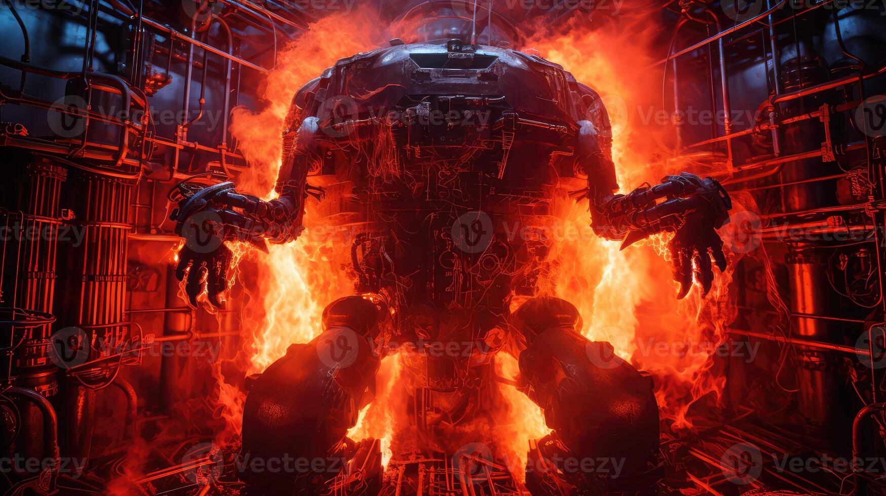 red transformer fire photo