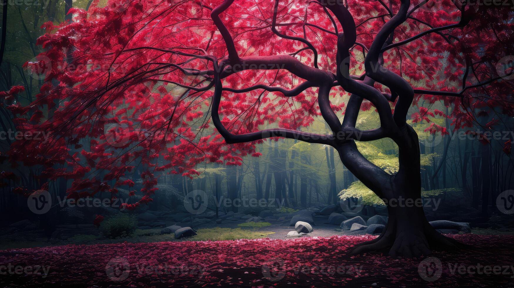 forest red bud tree photo