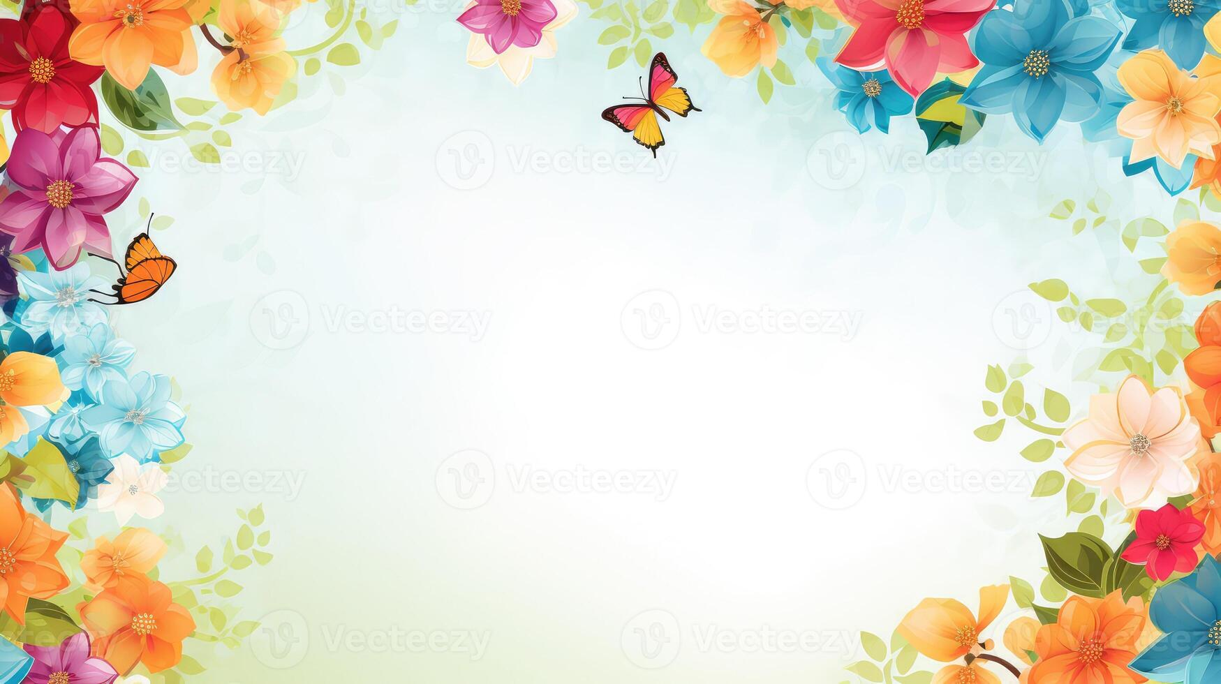 colorful spring poster frame background photo