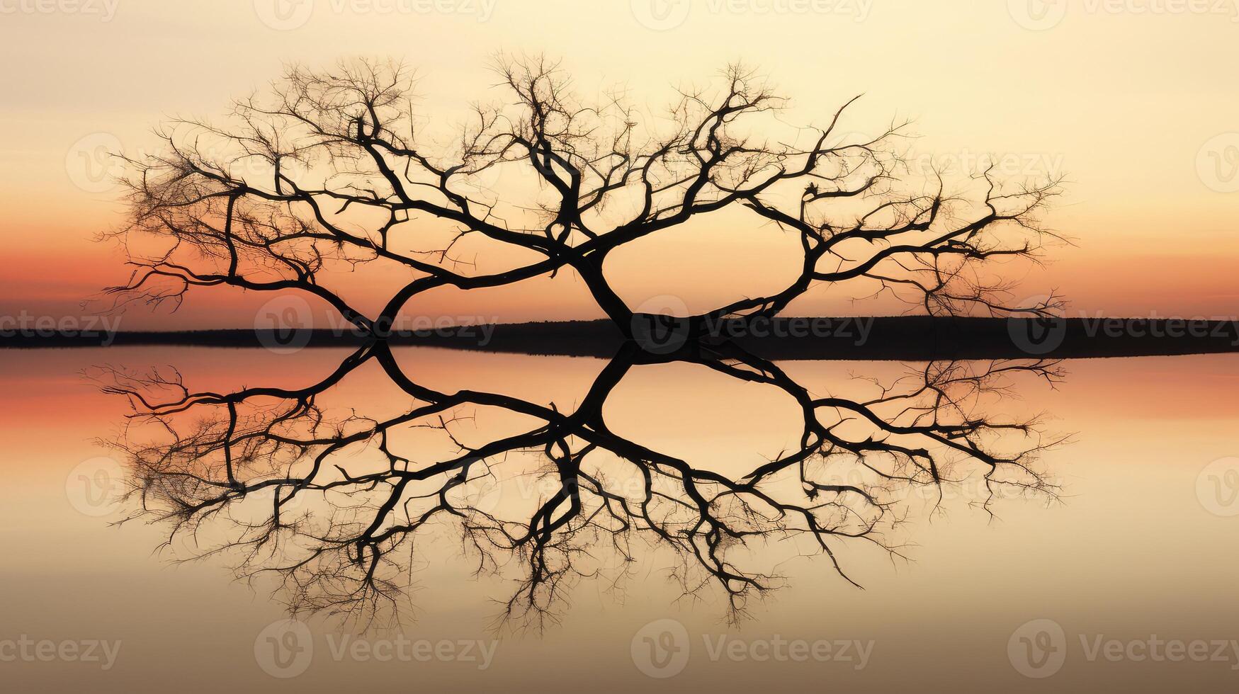 symmetry bare tree branch photo
