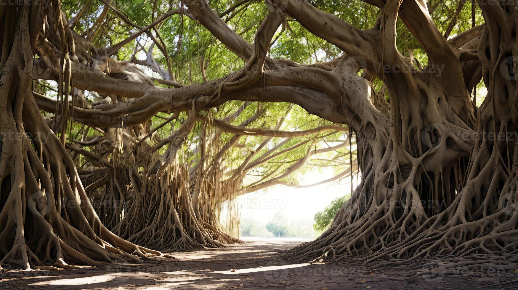 shade tree with branches photo