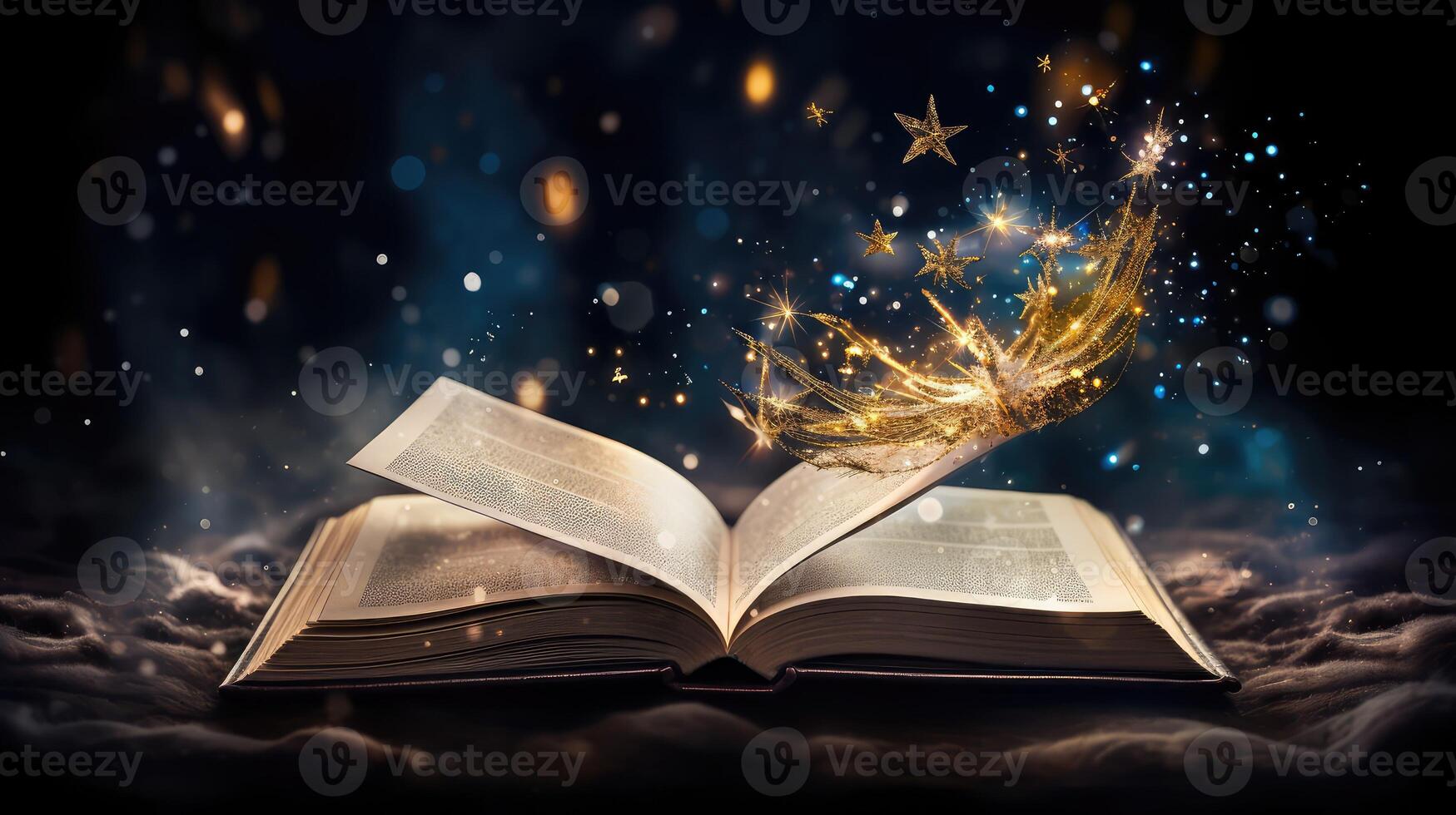 fantasy open book magical photo