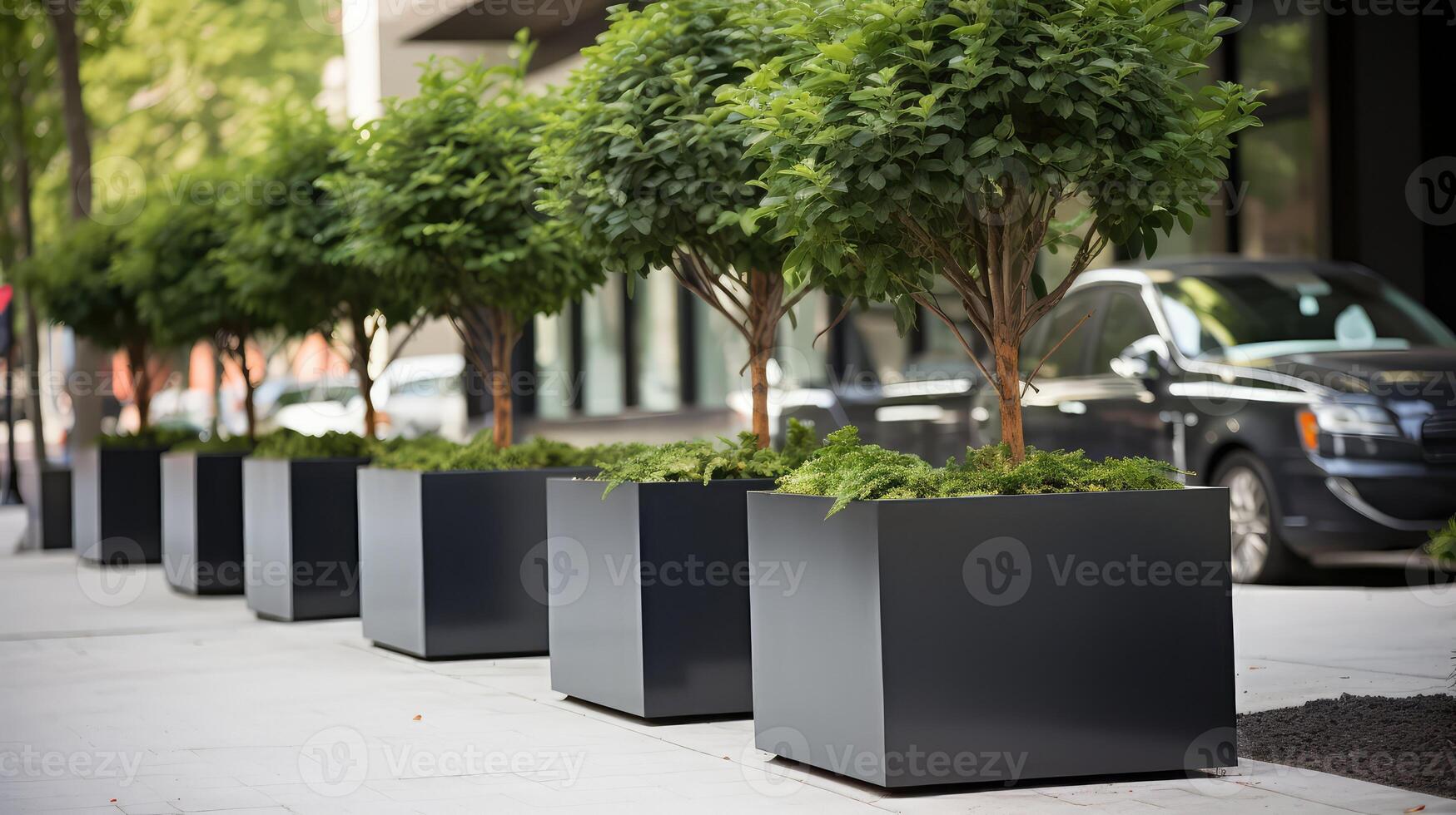 landscape tree in planter photo