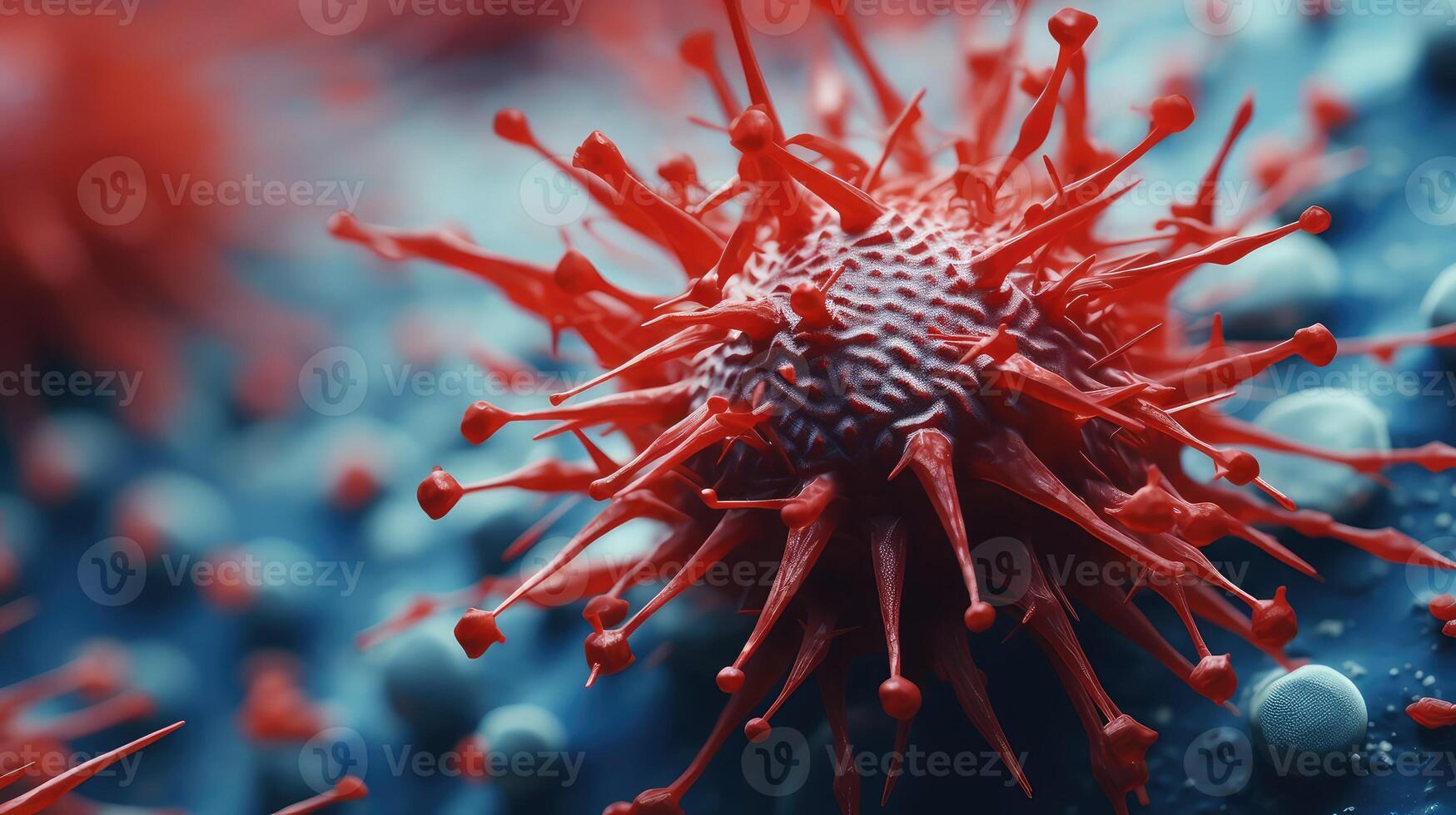 close red virus photo