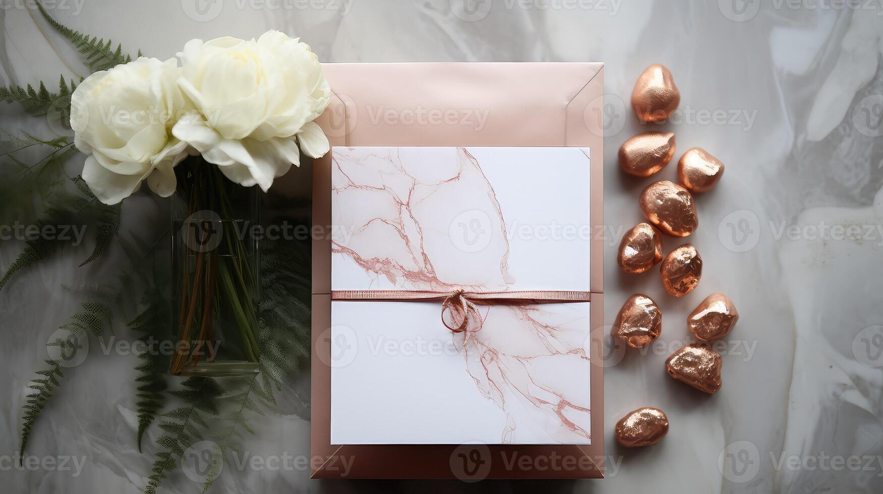 layout rose gold invitations photo