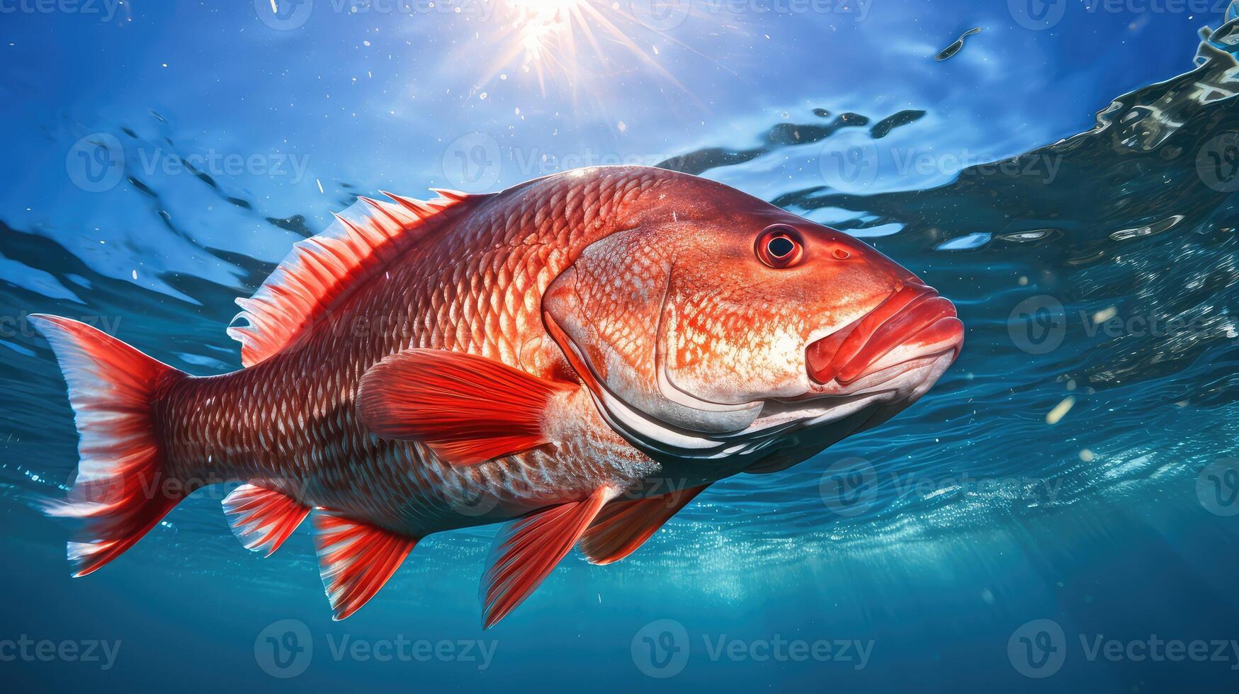 shimmer red drum fish photo