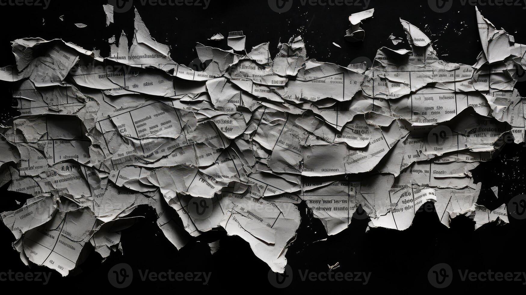 incomplete ripped black paper photo