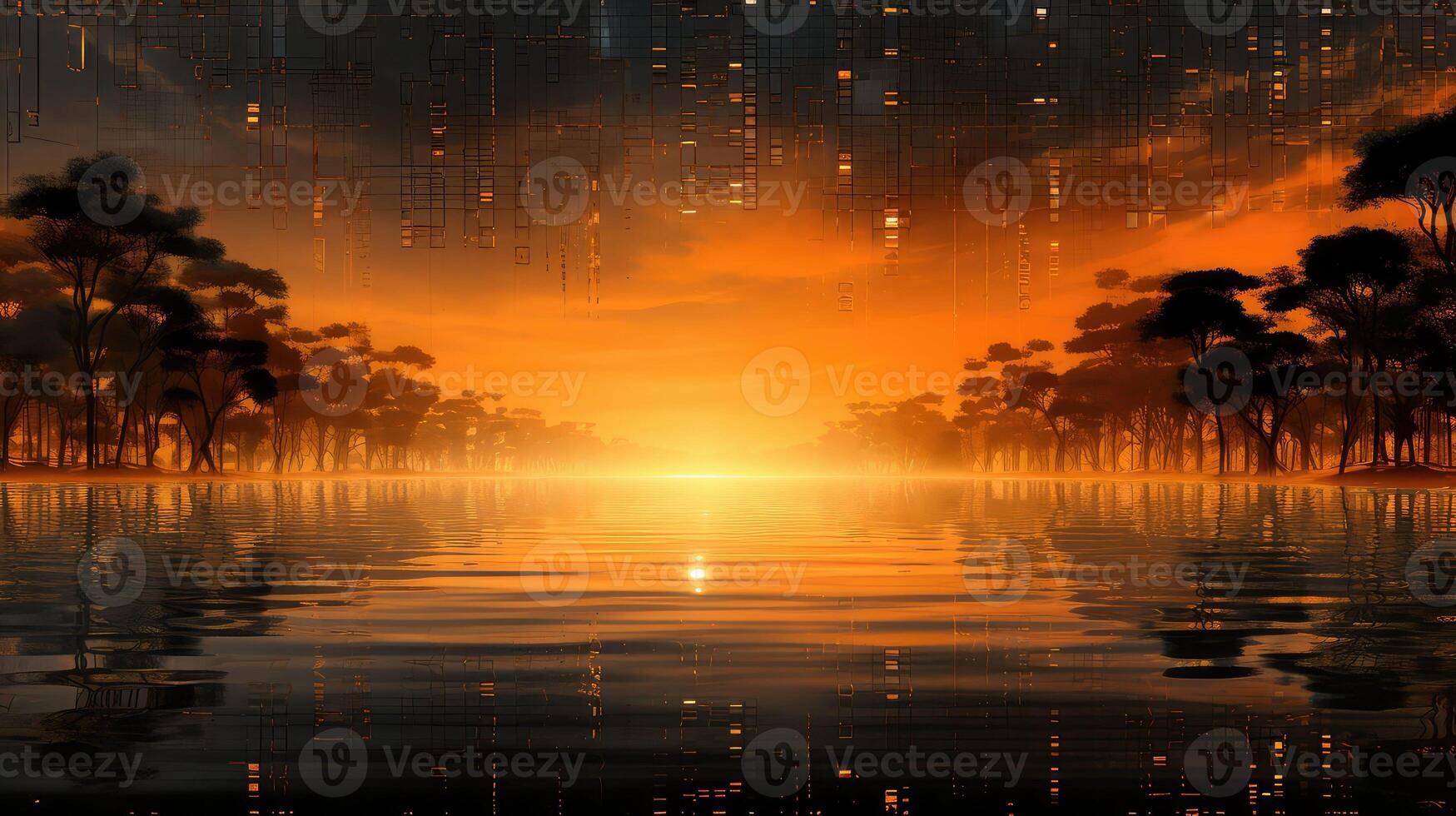 sunglow orange binary photo