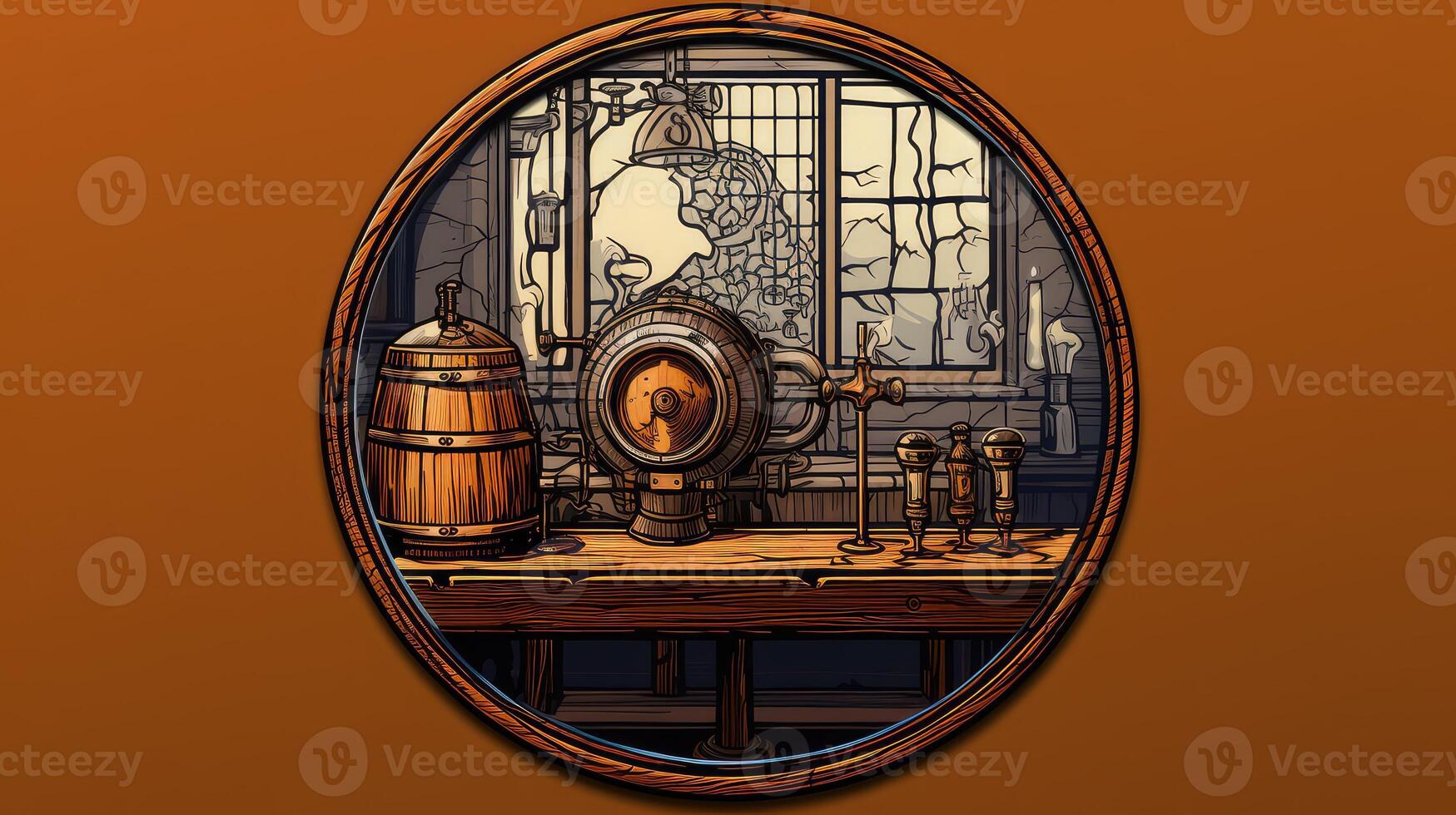 coaster beer tap illustration photo