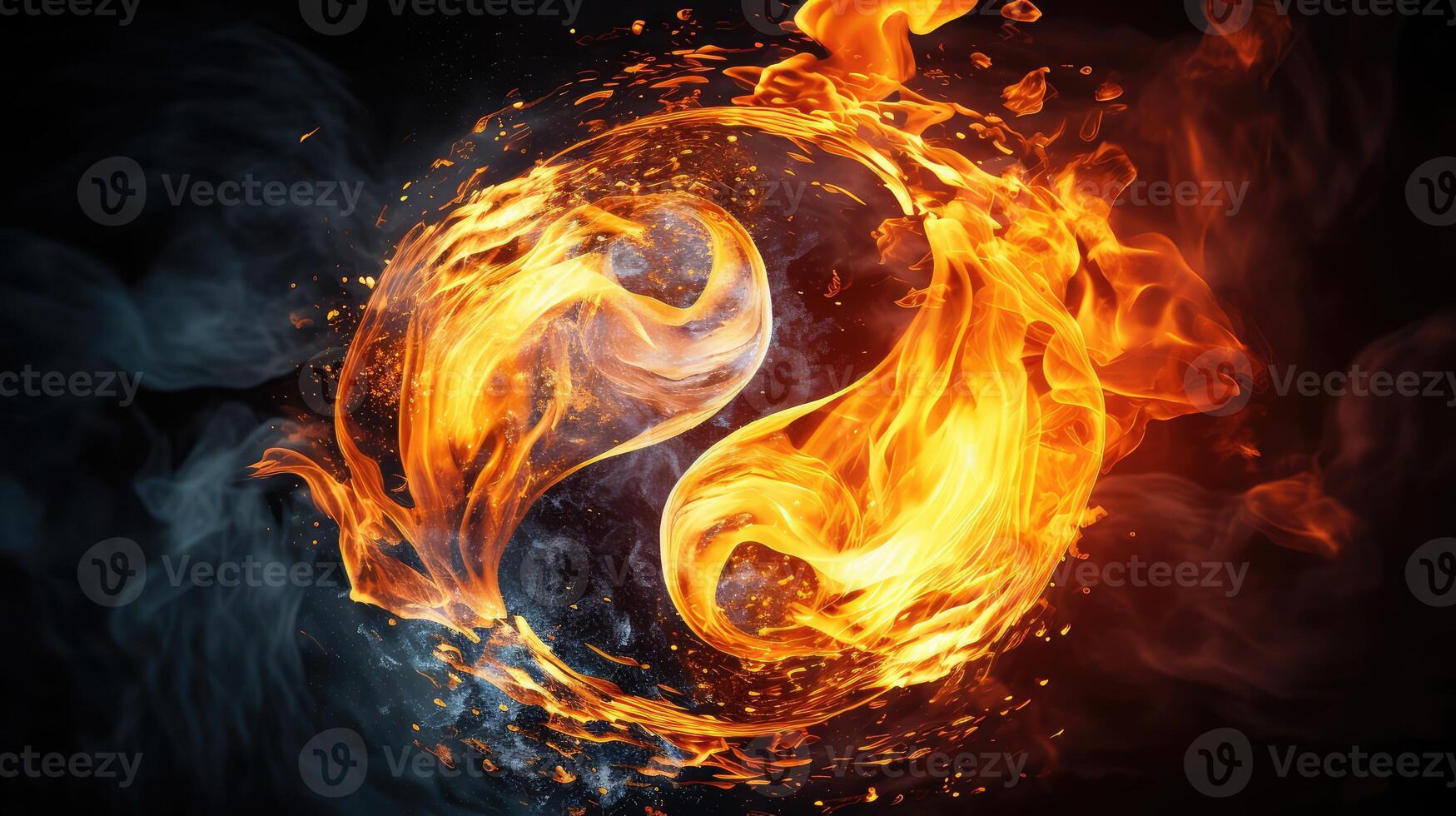 passion yin yang fire water photo