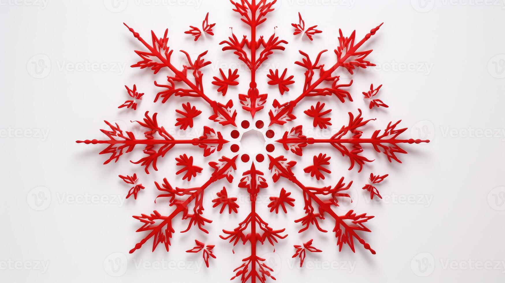 design red snowflake pattern photo
