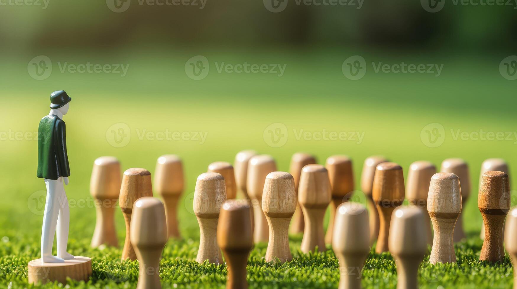 prepare wooden golf tee photo