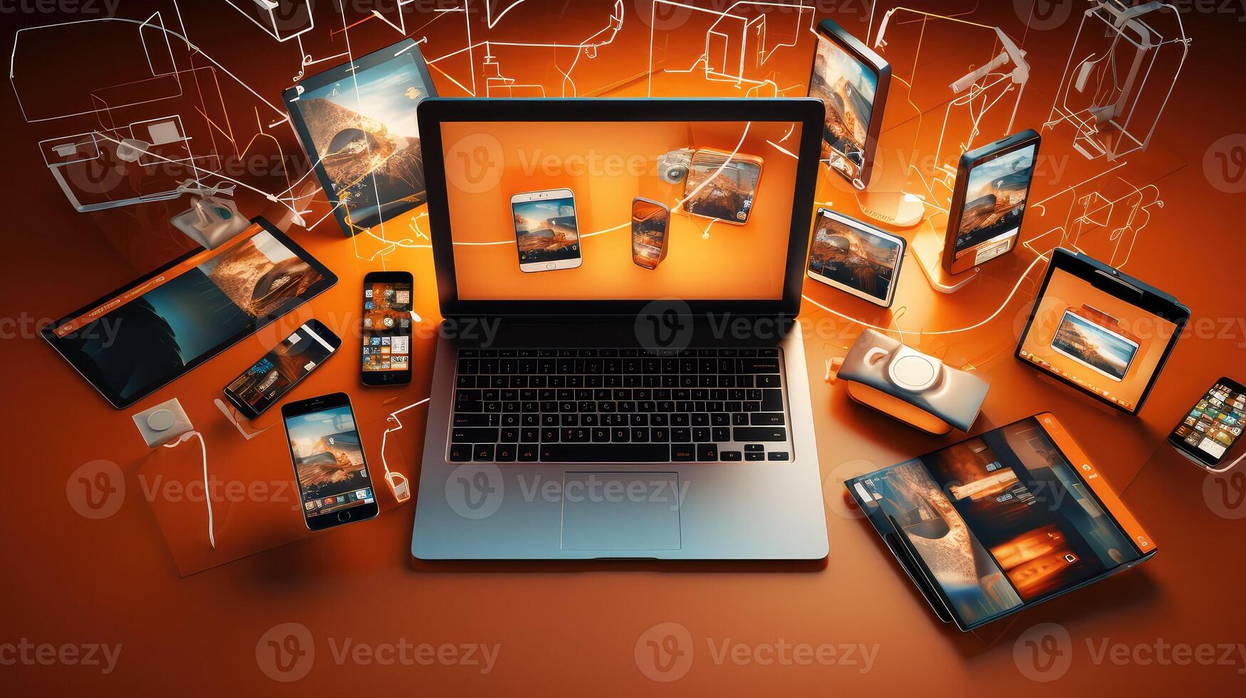 technology orange email photo