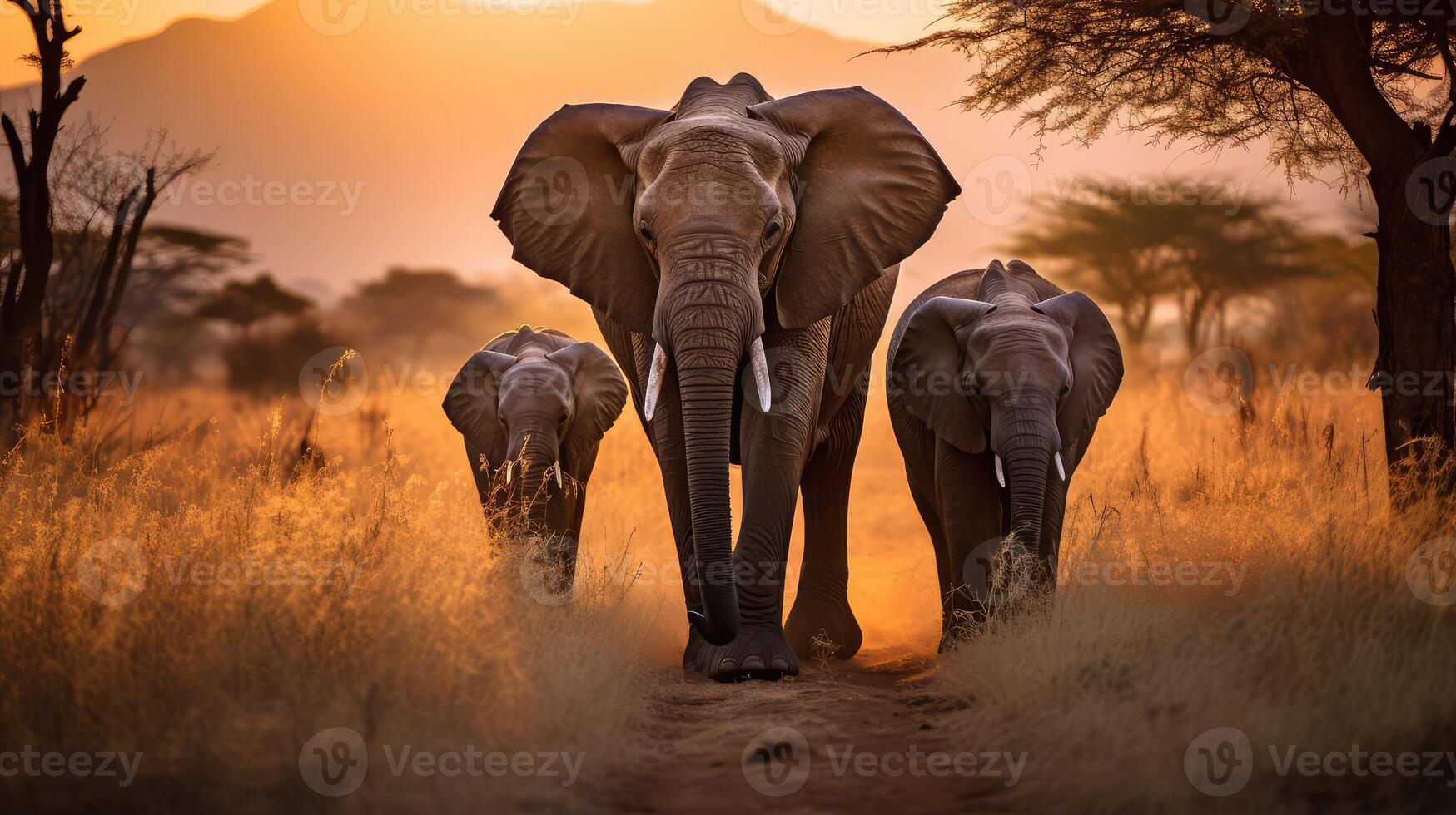 savannah plants and animals photo