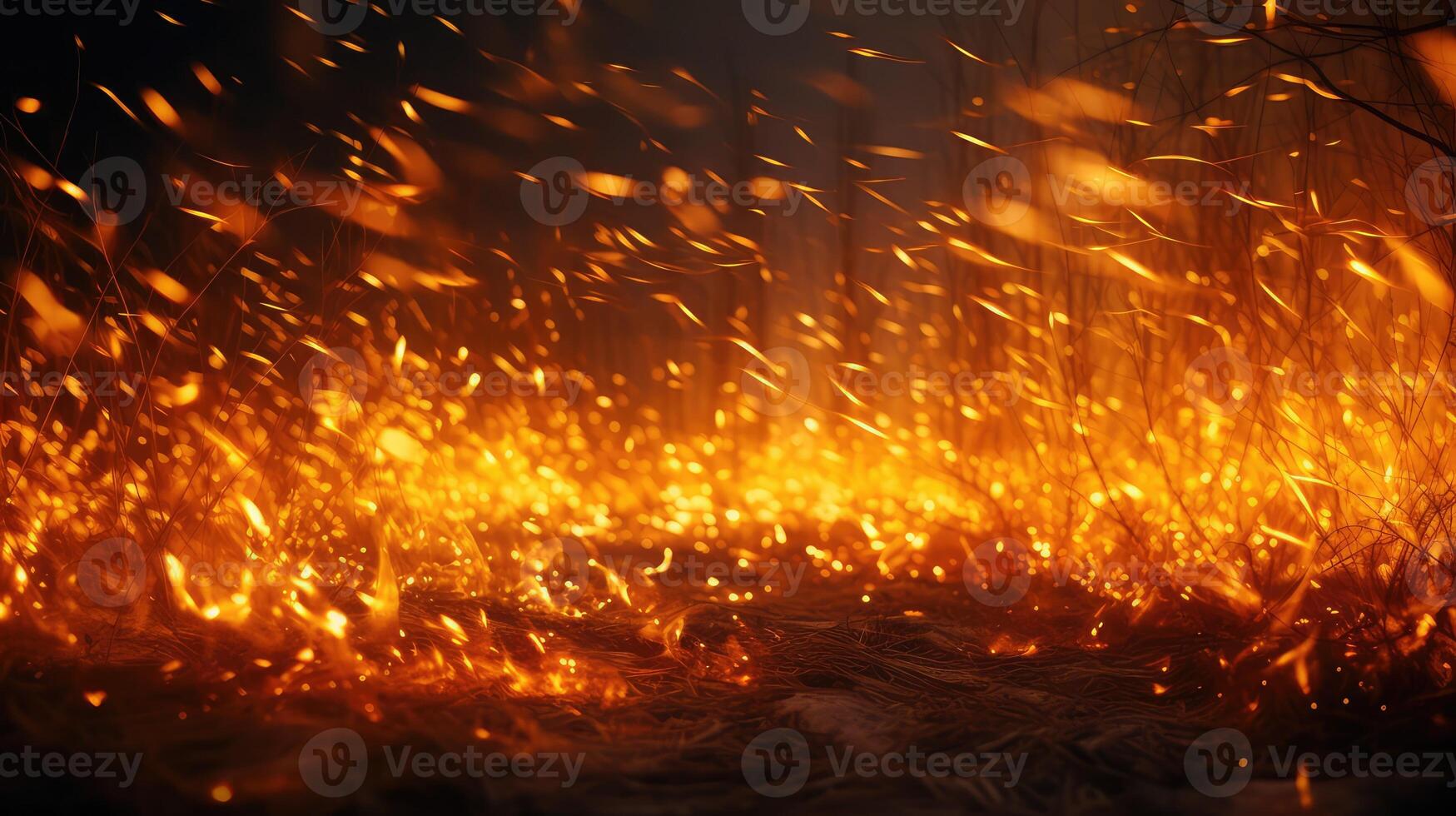 close transparent fire sparks photo