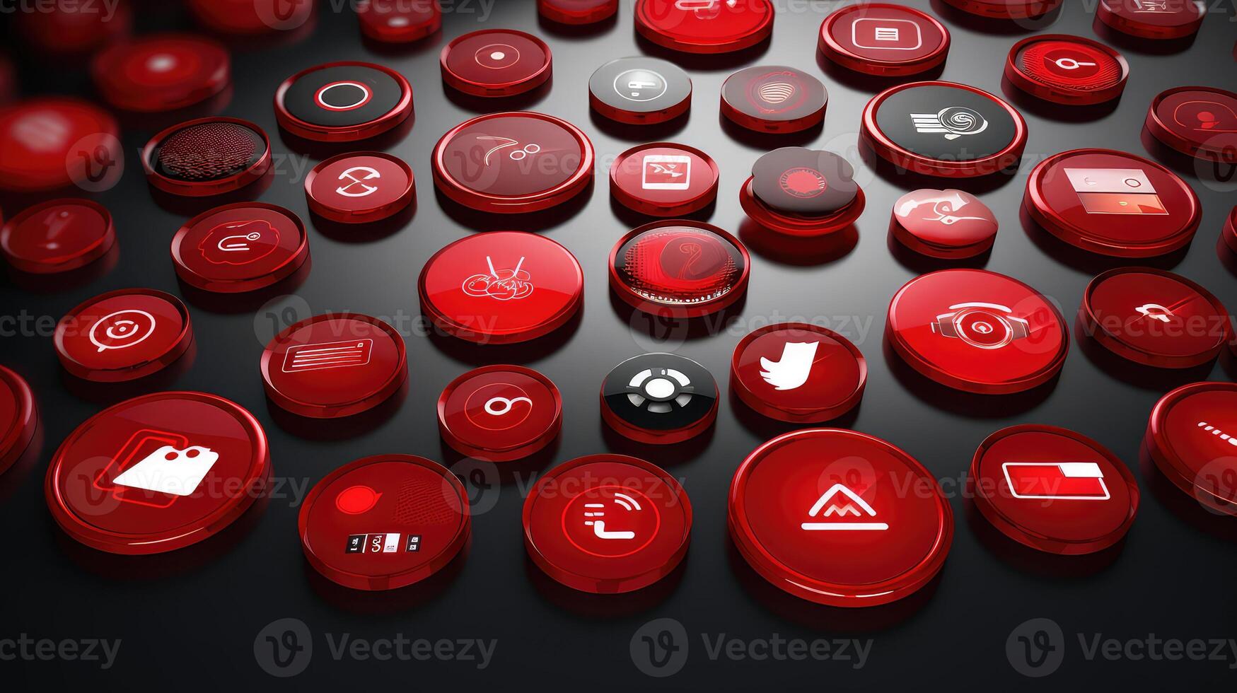 icon red web button photo