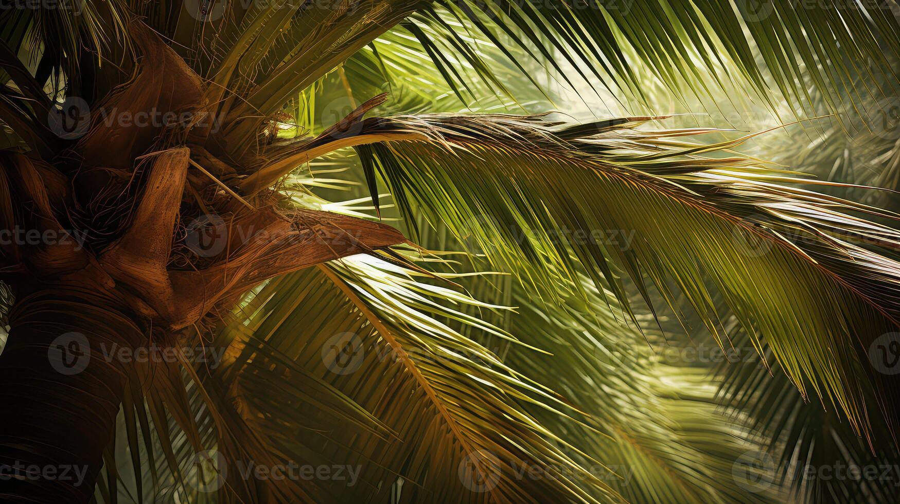 breeze oasis palm trees photo