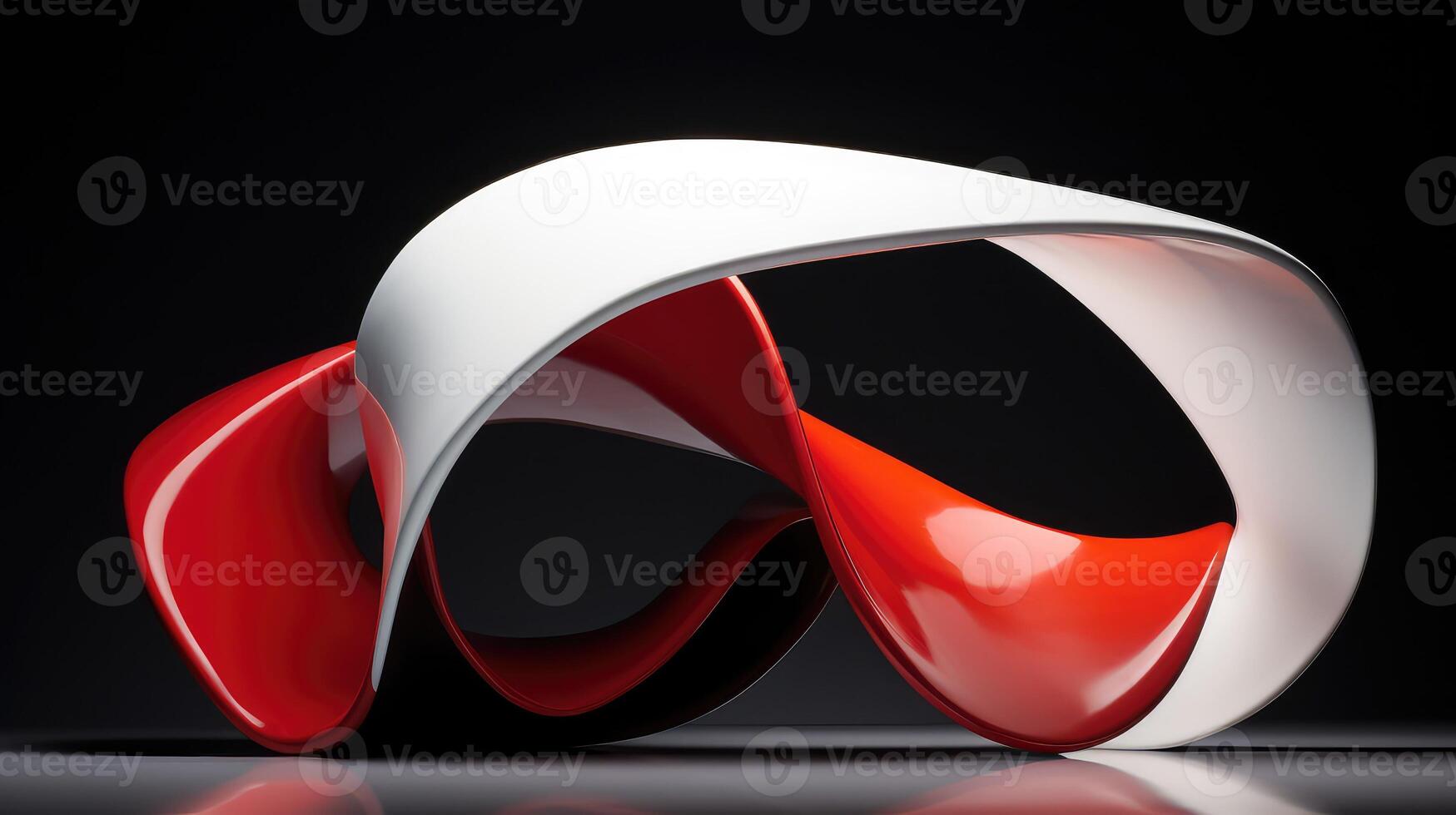 sculpture red white black abstract photo