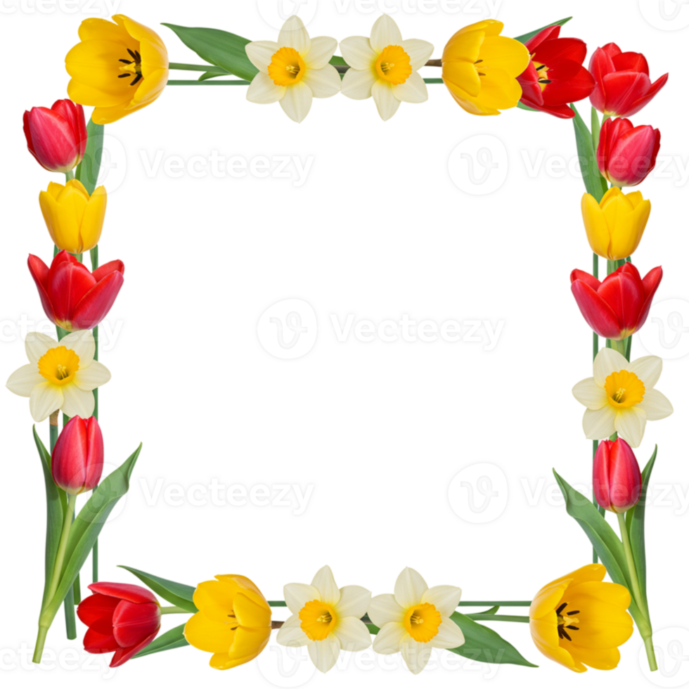 Vibrant floral frame creation studio decorative artwork bright environment close-up seasonal celebration png