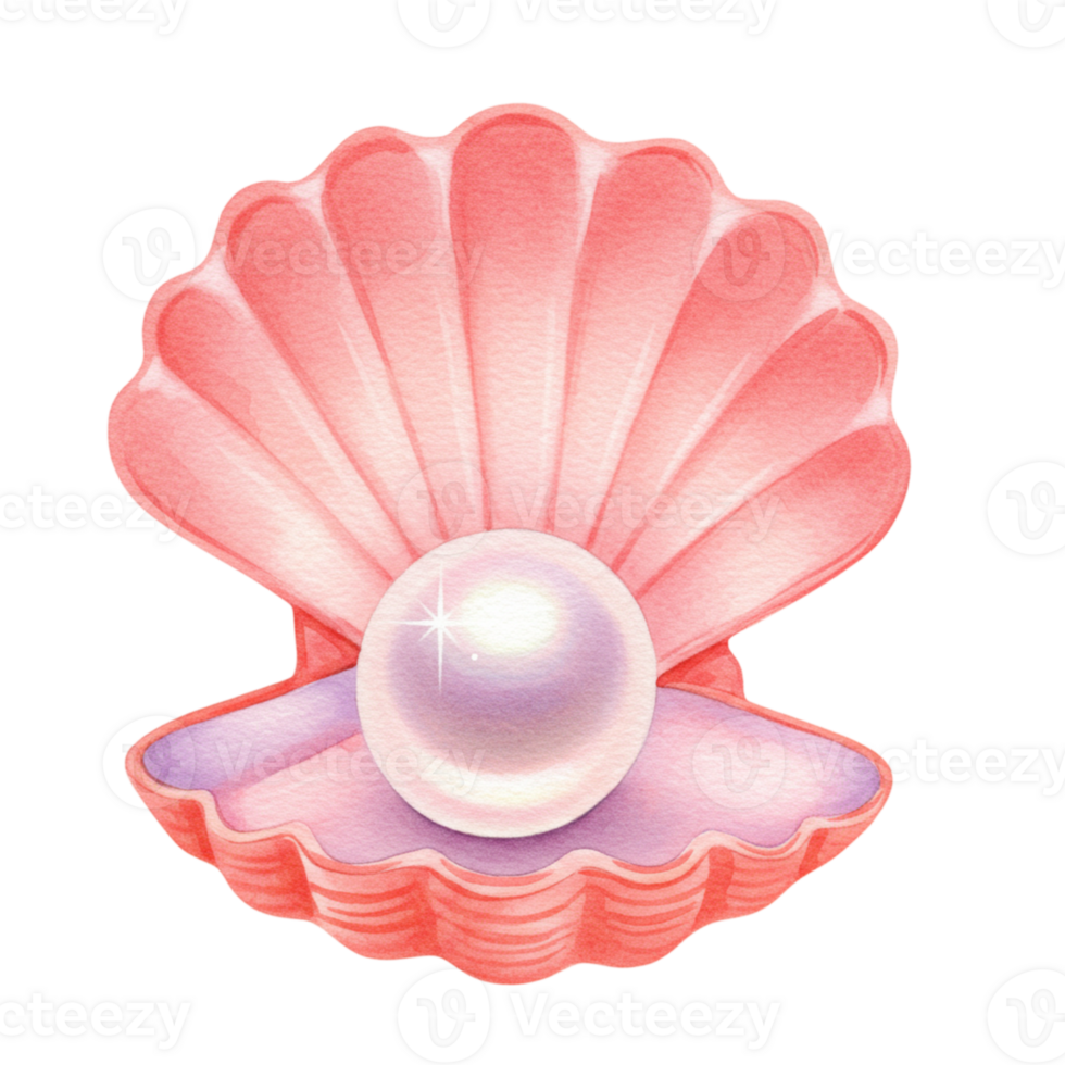 Ocean pearl discovery a shell's hidden treasure seaside graphic design bright background minimalist concept png