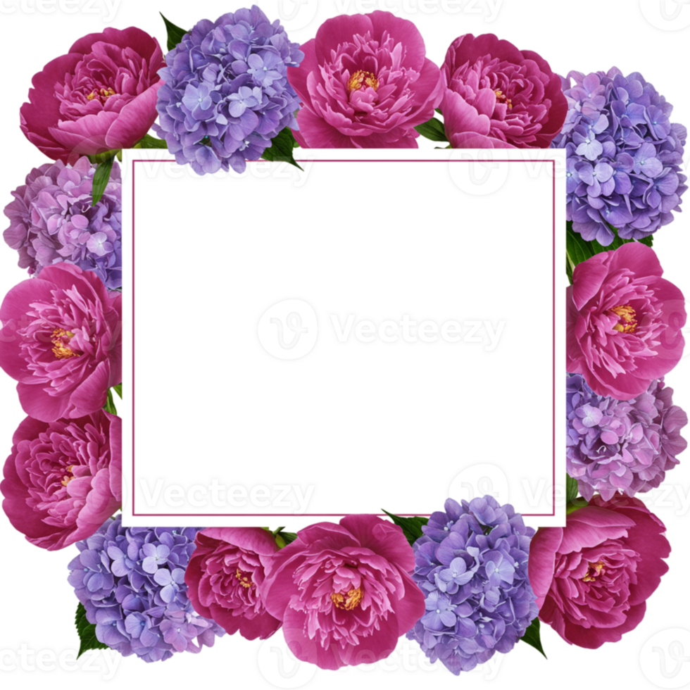 Floral frame design creative art digital graphics vibrant colors aesthetic viewpoint beautiful decoration for invitations png