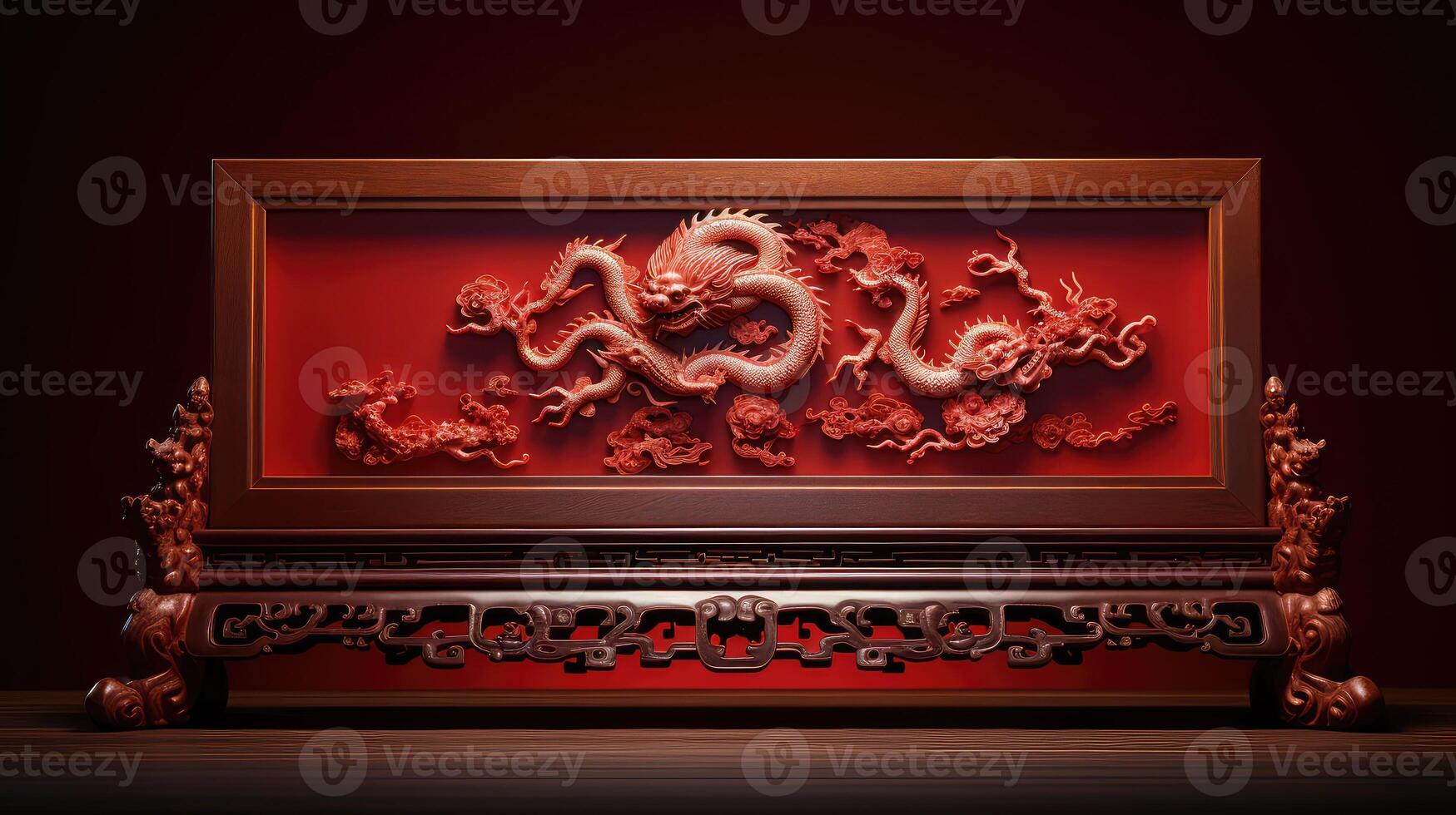 stand red scroll photo