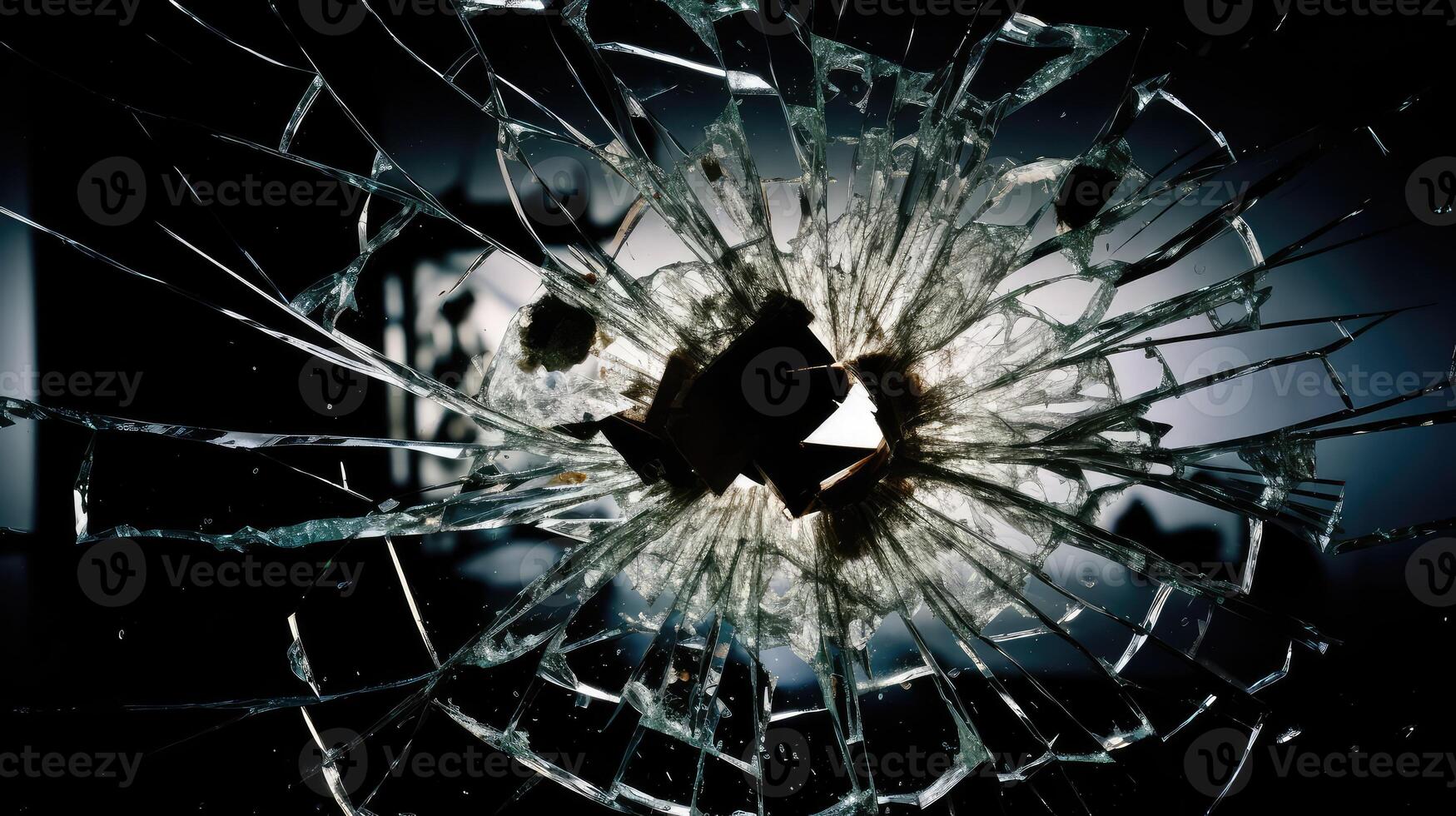 cracks shattering glass photo