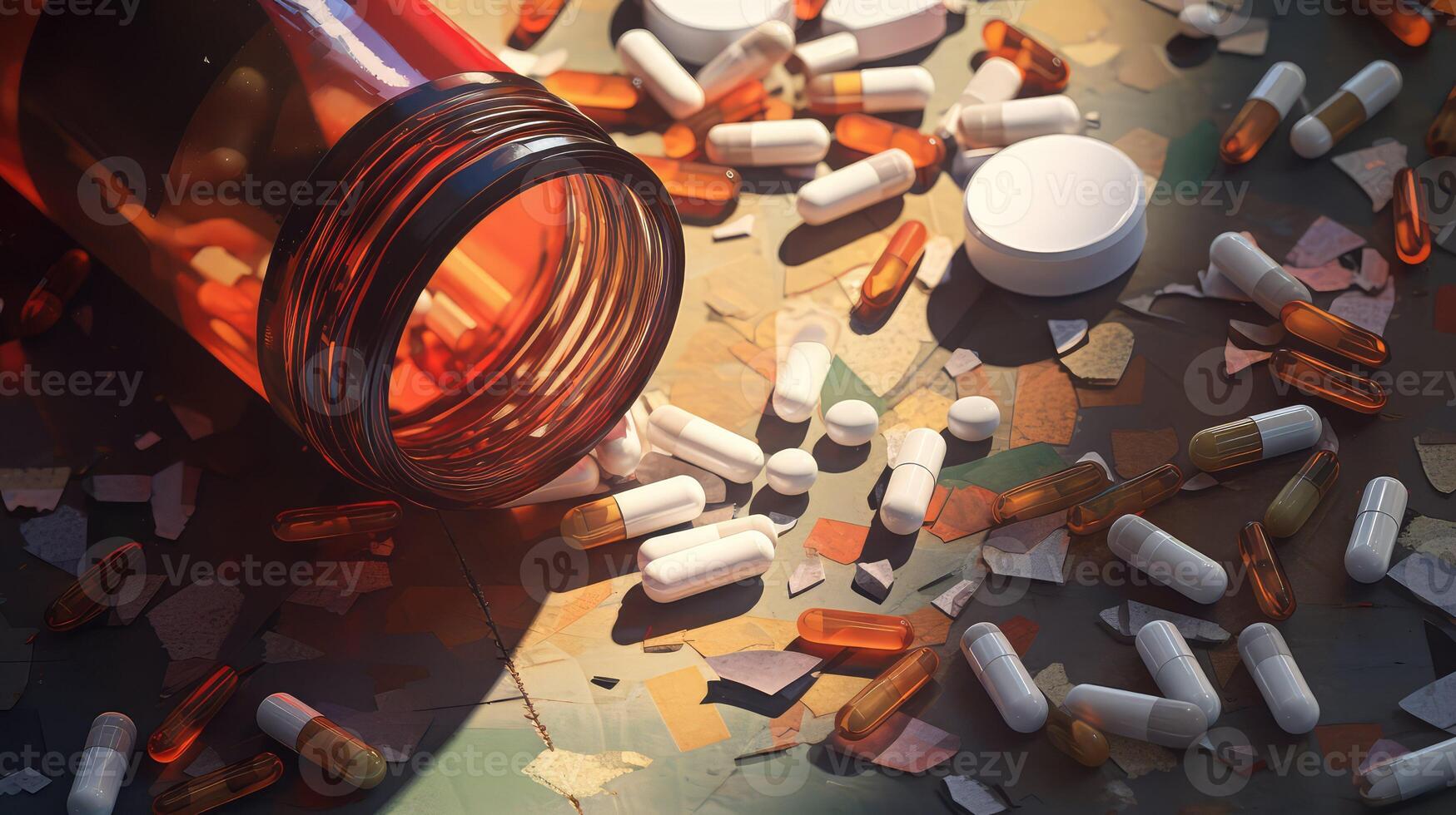 s pill bottle spilled photo