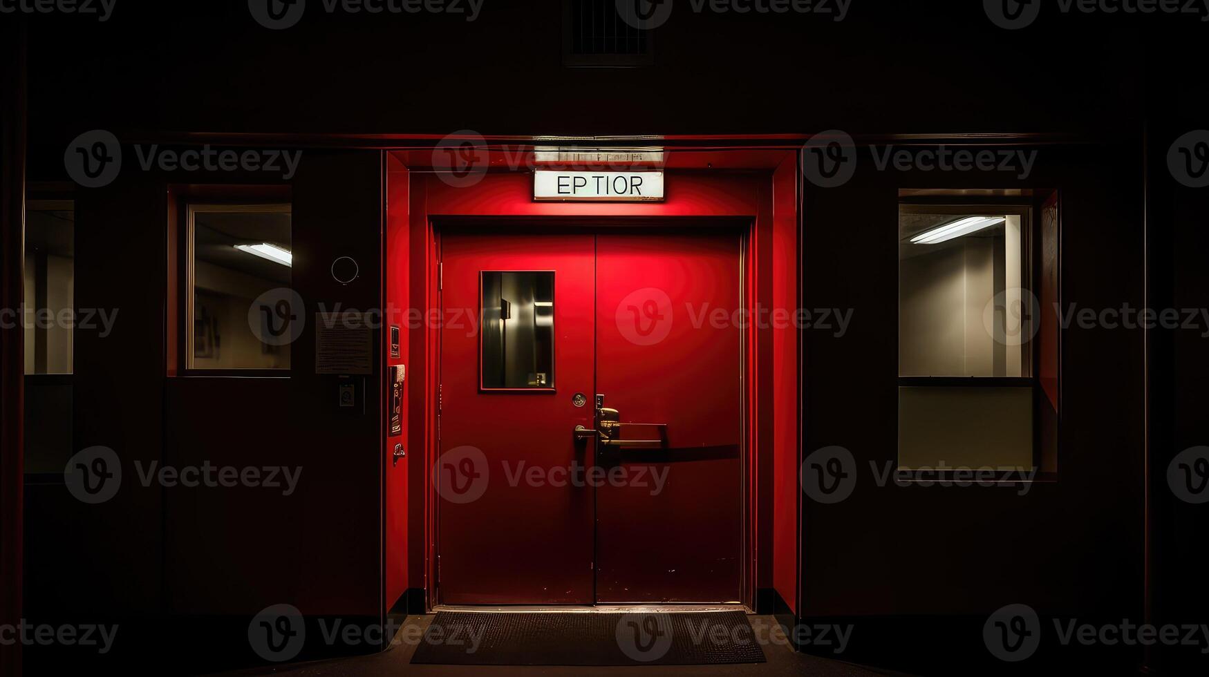 exit red sign photo