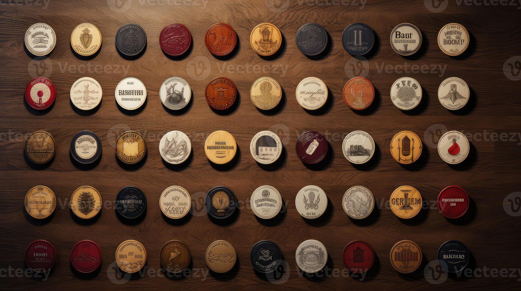 wooden wine badge photo