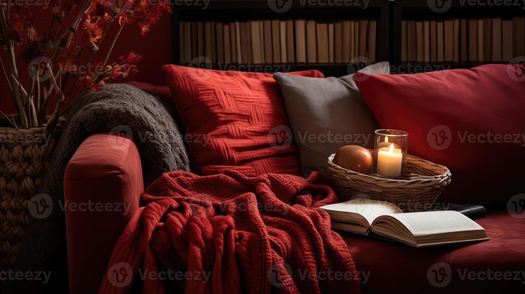 reading open book red photo