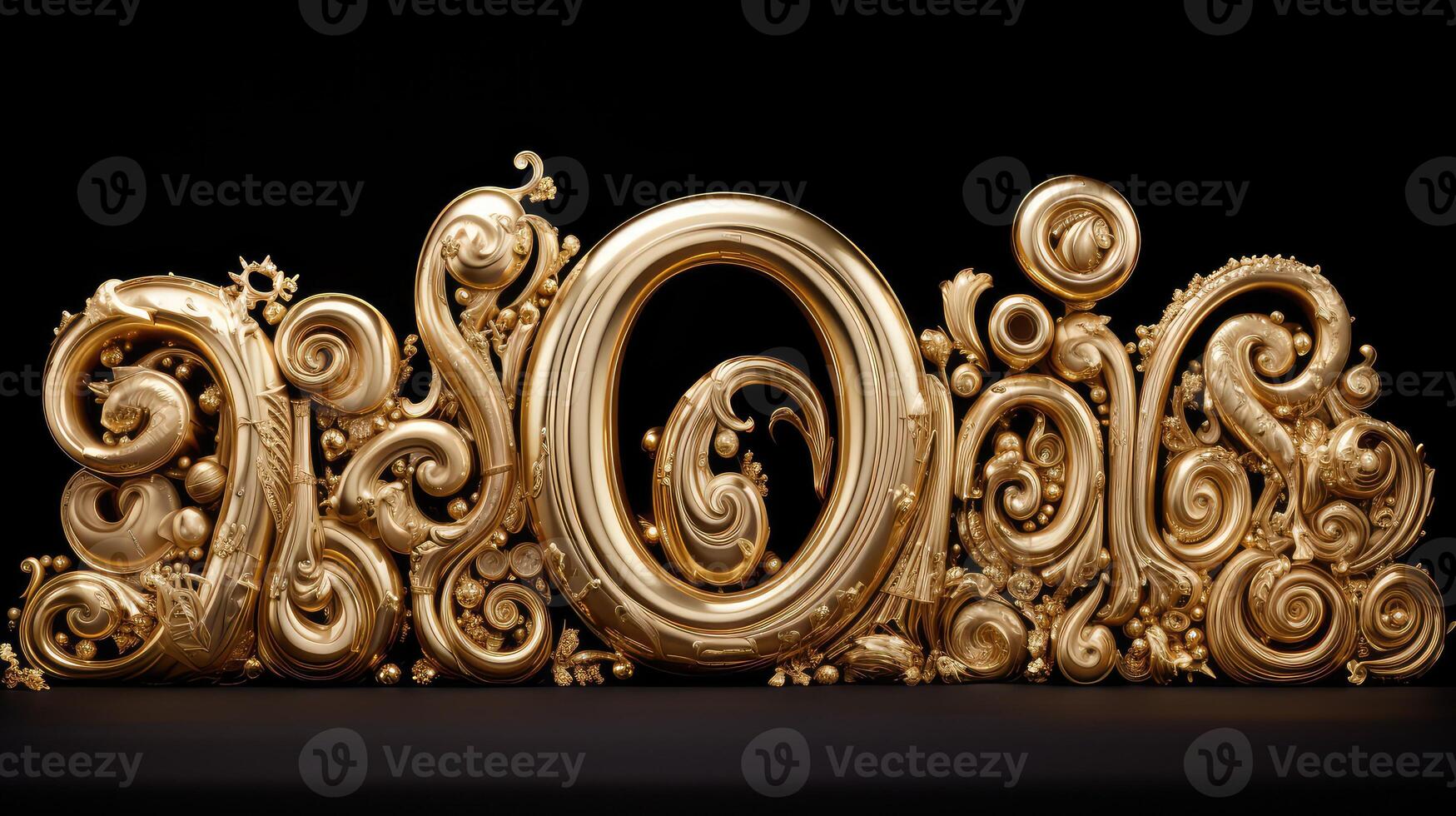 unique alphabet gold photo