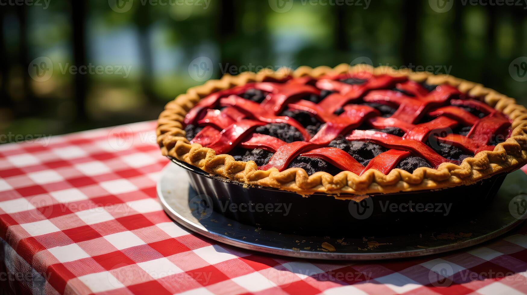crust red and black gingham photo