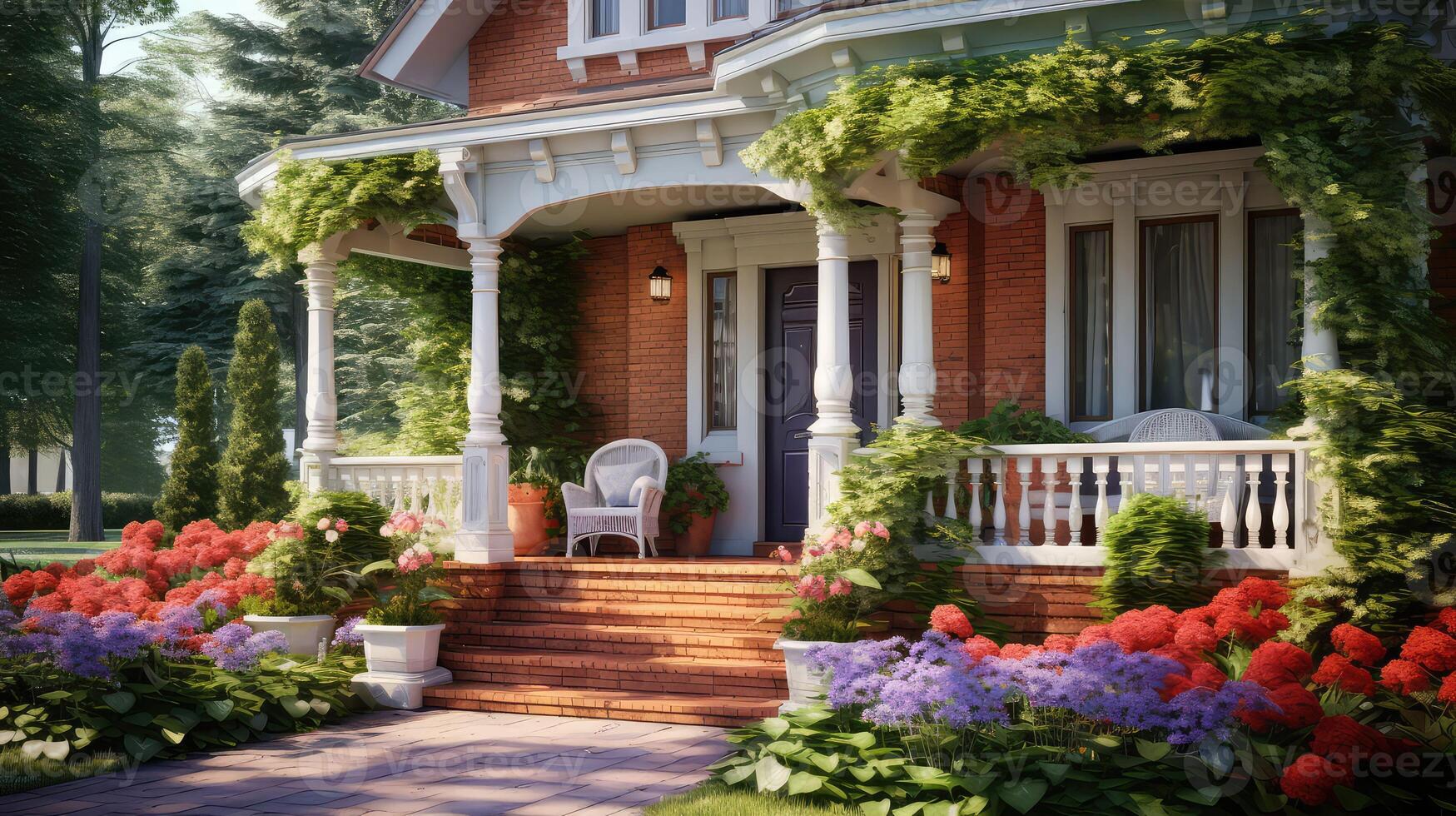 brick suburb house exterior photo