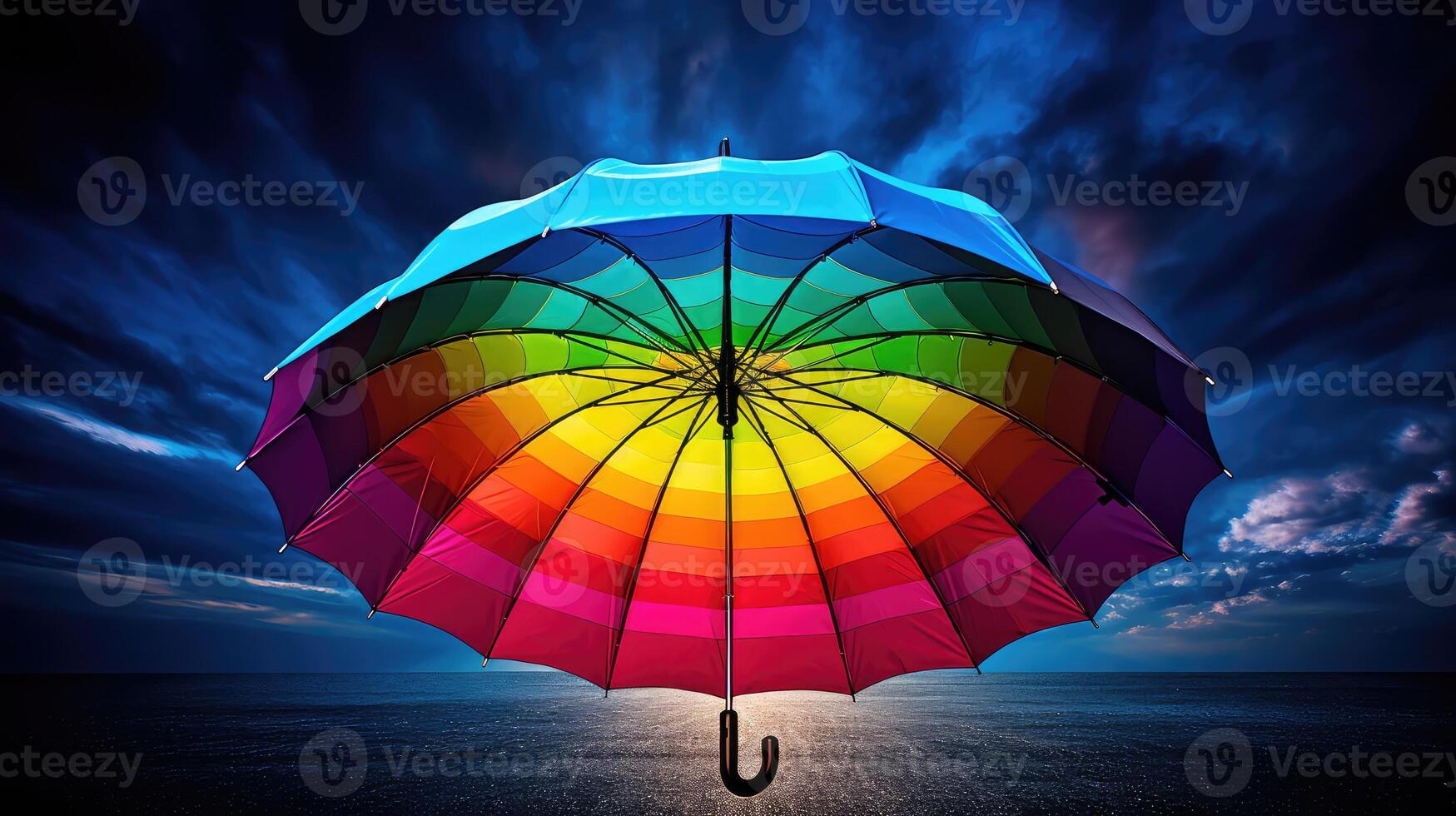 contrast black and rainbows photo