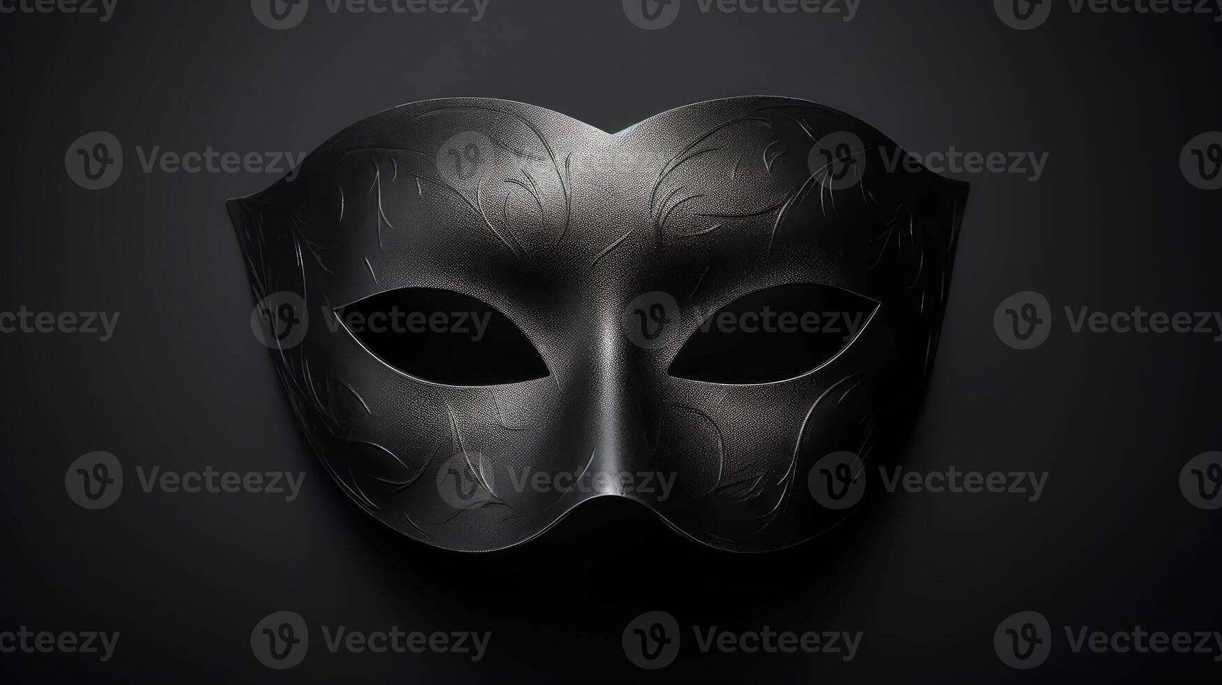 smooth black face mask isolated photo