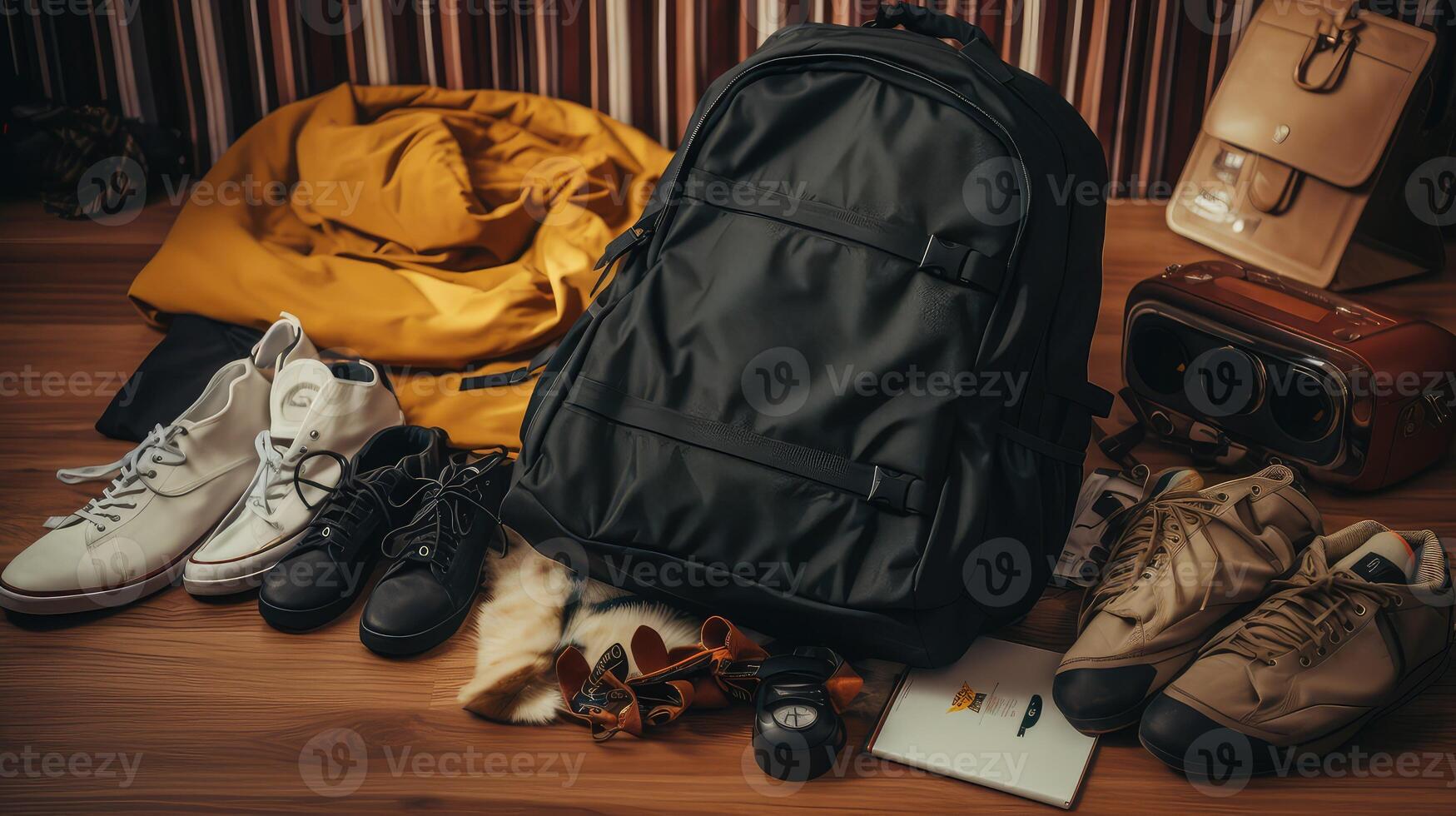 clothes packed bag photo