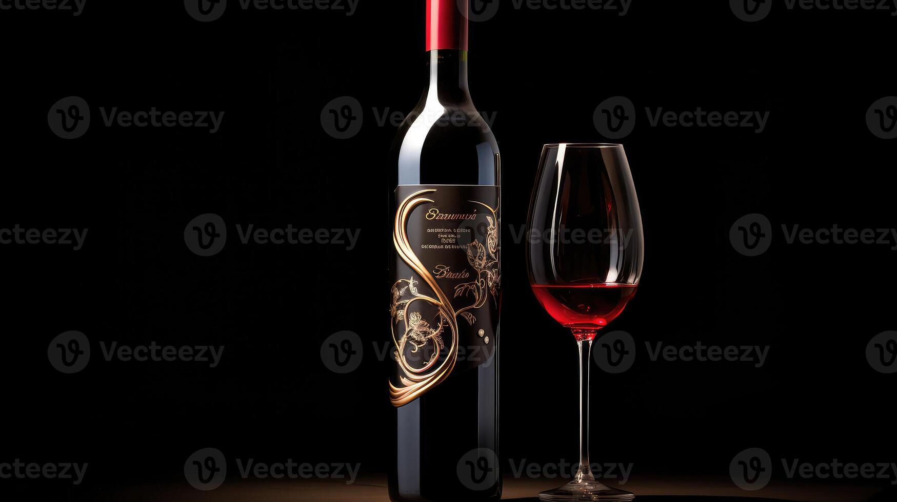 burgundy wine bottle shape photo